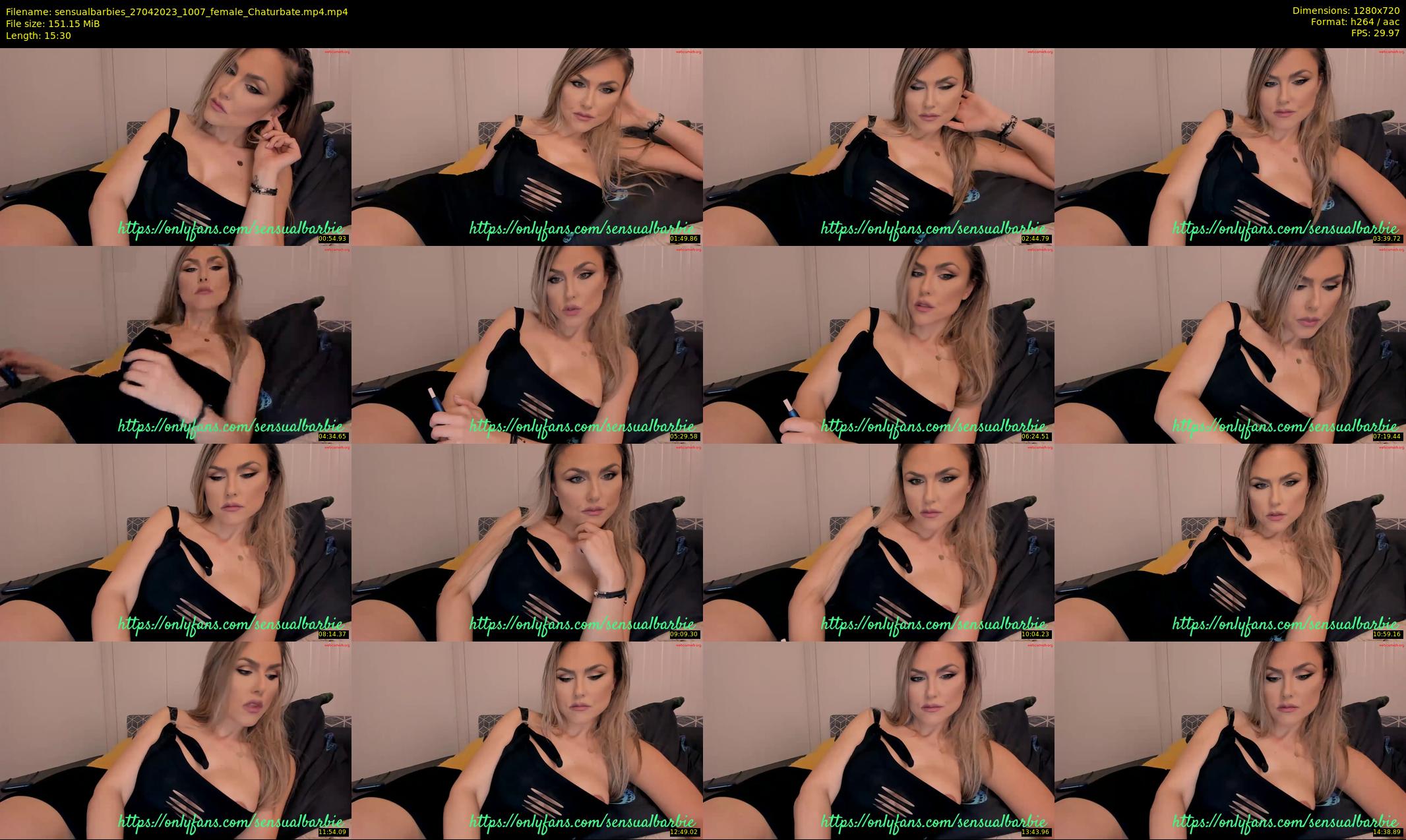 sensualbarbies — 16 minute Chaturbate female cam show recording, 720p, Apr 27, 2023
