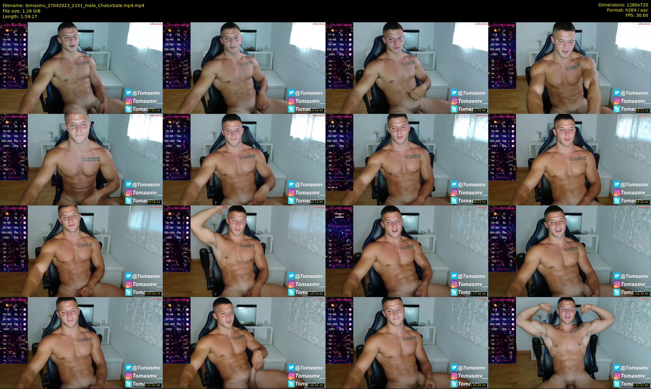 tomasmv — 120 minute Chaturbate male cam show recording, 720p, Apr 27, 2023