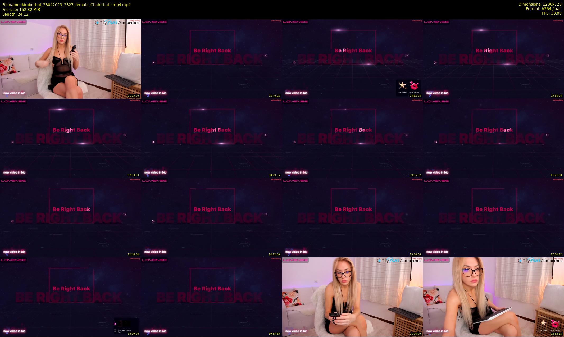 kimberhot — 25 minute Chaturbate female cam show recording, 720p, Apr 28, 2023