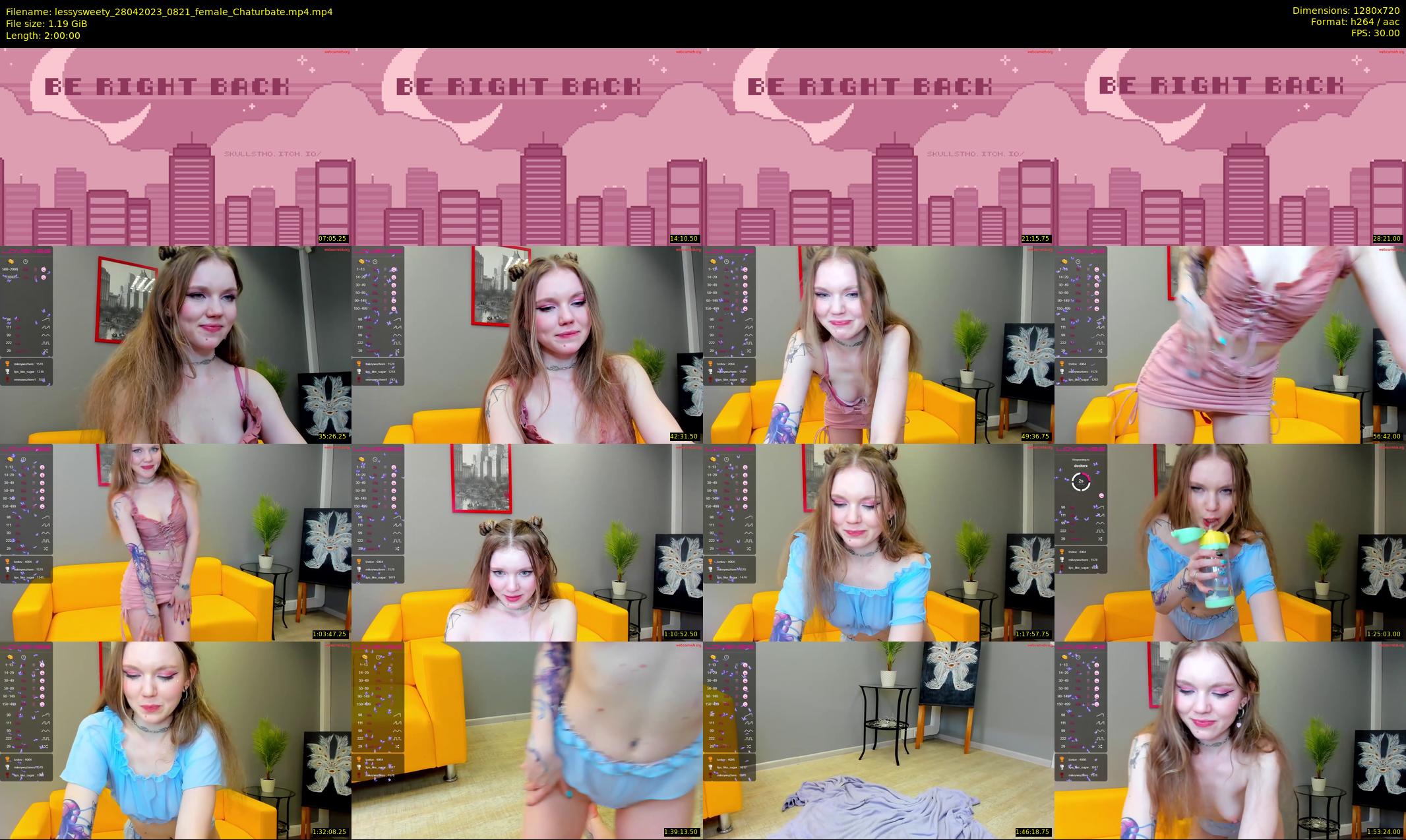 lessysweety — 120 minute Chaturbate female cam show recording, 720p, Apr 28, 2023