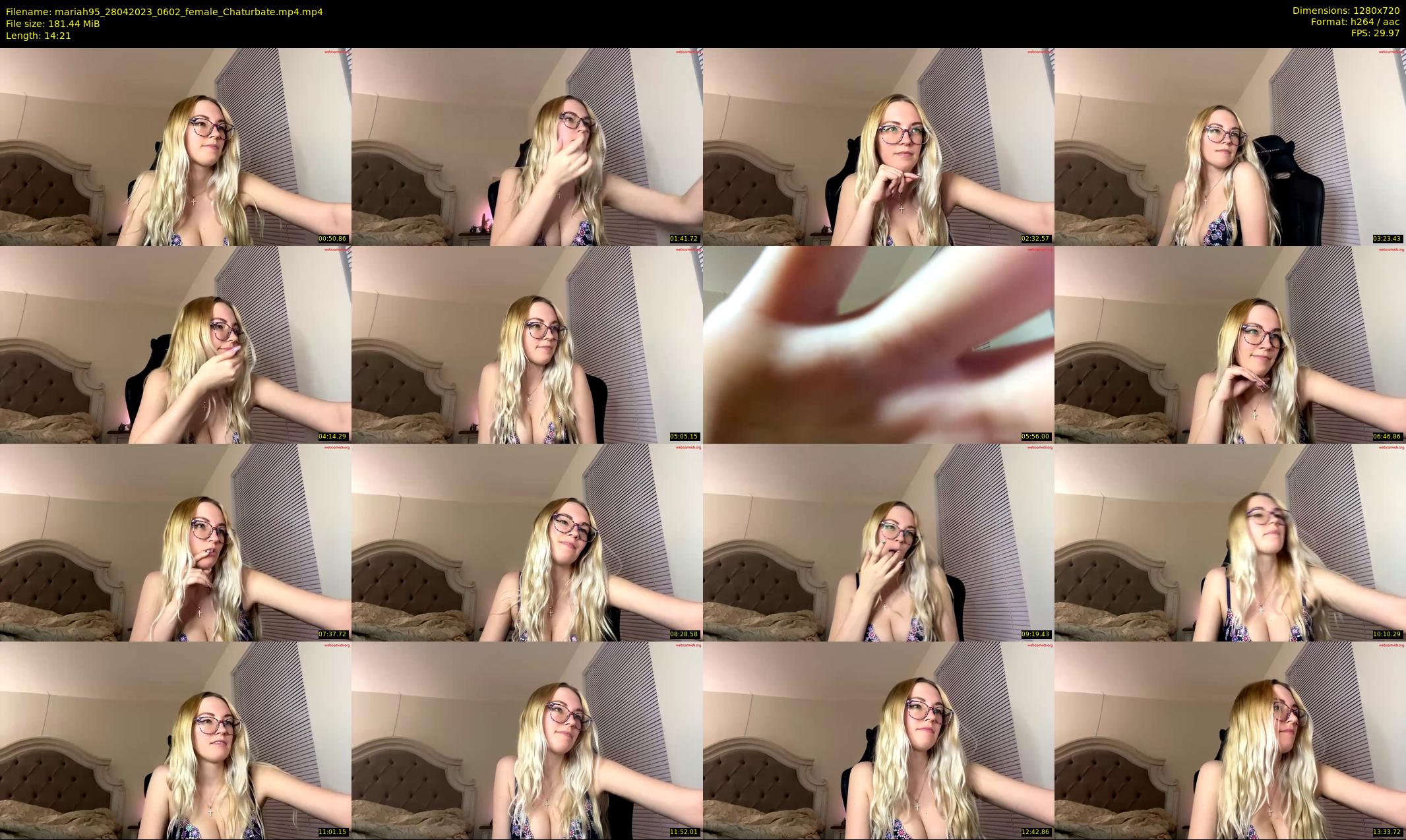 mariah95 — 15 minute Chaturbate female cam show recording, 720p, Apr 28, 2023