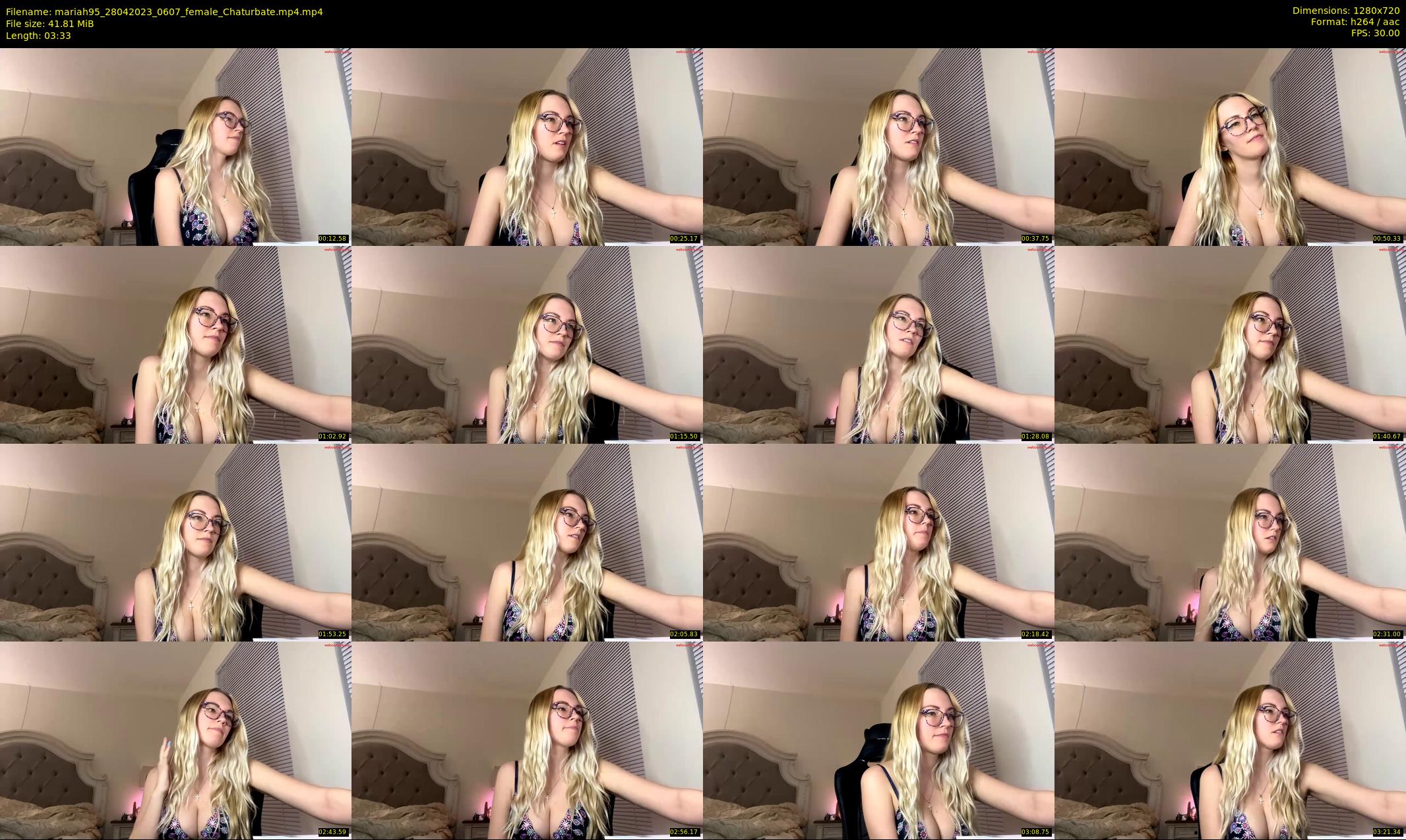 mariah95 — 4 minute Chaturbate female cam show recording, 720p, Apr 28, 2023