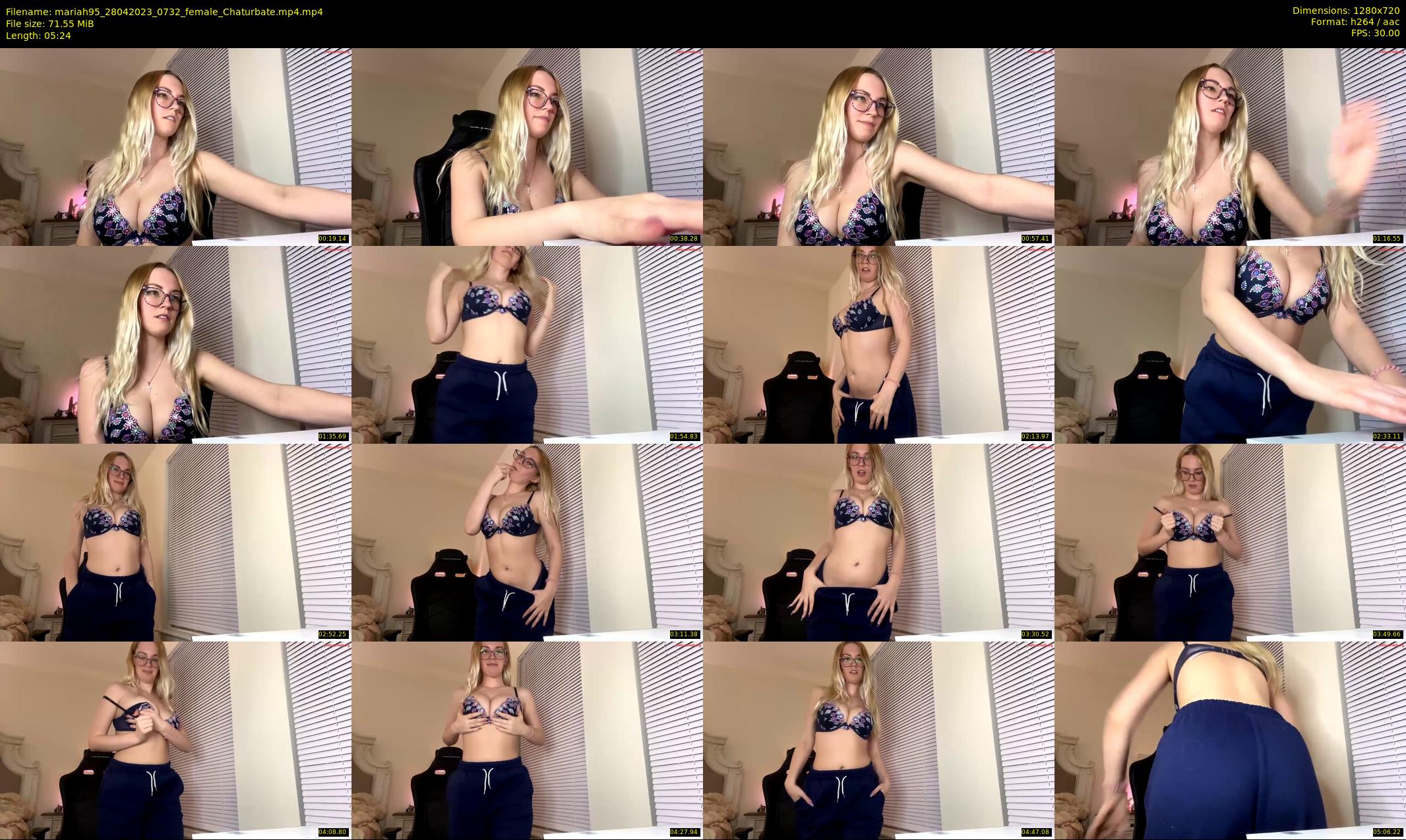 mariah95 — 6 minute Chaturbate female cam show recording, 720p, Apr 28, 2023