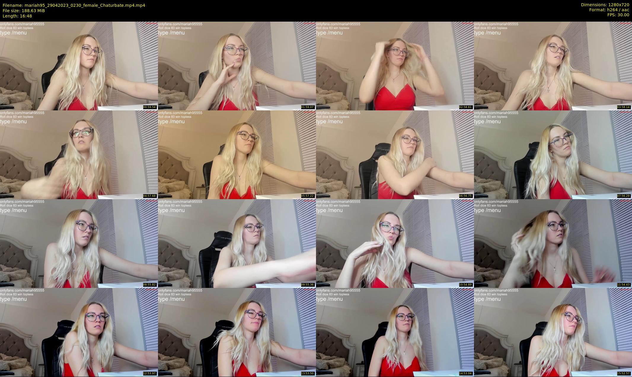 mariah95 — 17 minute Chaturbate female cam show recording, 720p, Apr 29, 2023