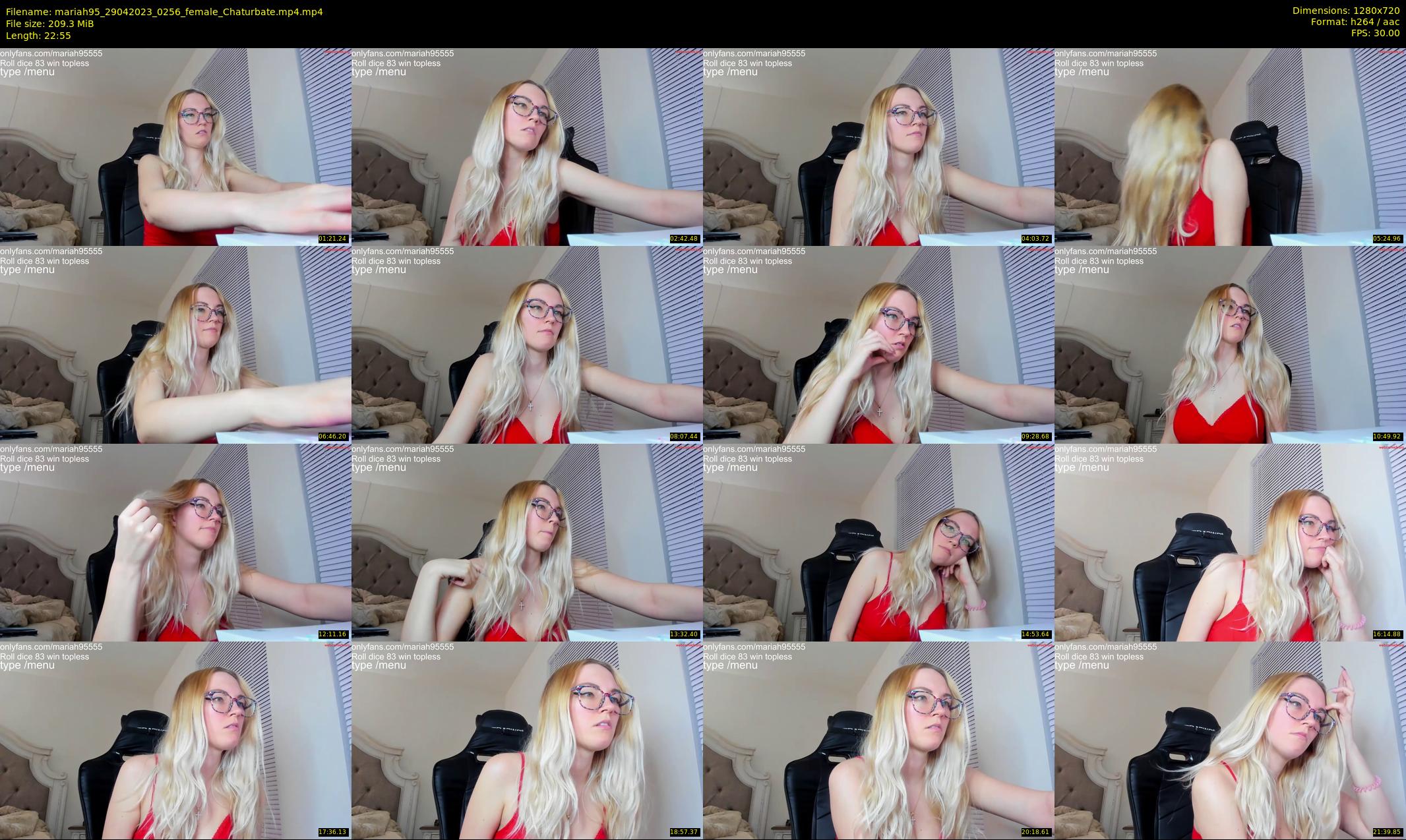 mariah95 — 23 minute Chaturbate female cam show recording, 720p, Apr 29, 2023