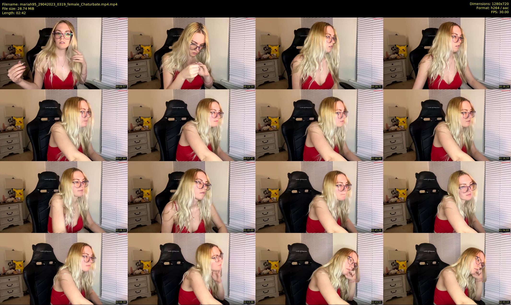 mariah95 — 3 minute Chaturbate female cam show recording, 720p, Apr 29, 2023