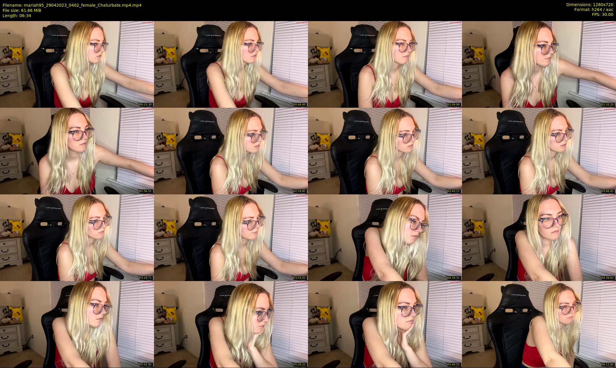 mariah95 — 7 minute Chaturbate female cam show recording, 720p, Apr 29, 2023