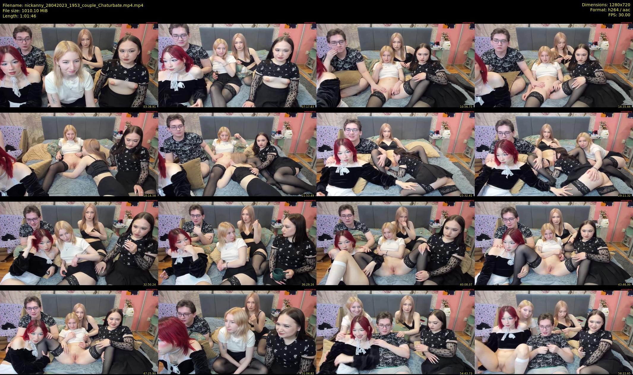 nickanny — 62 minute Chaturbate couple cam show recording, 720p, Apr 28, 2023