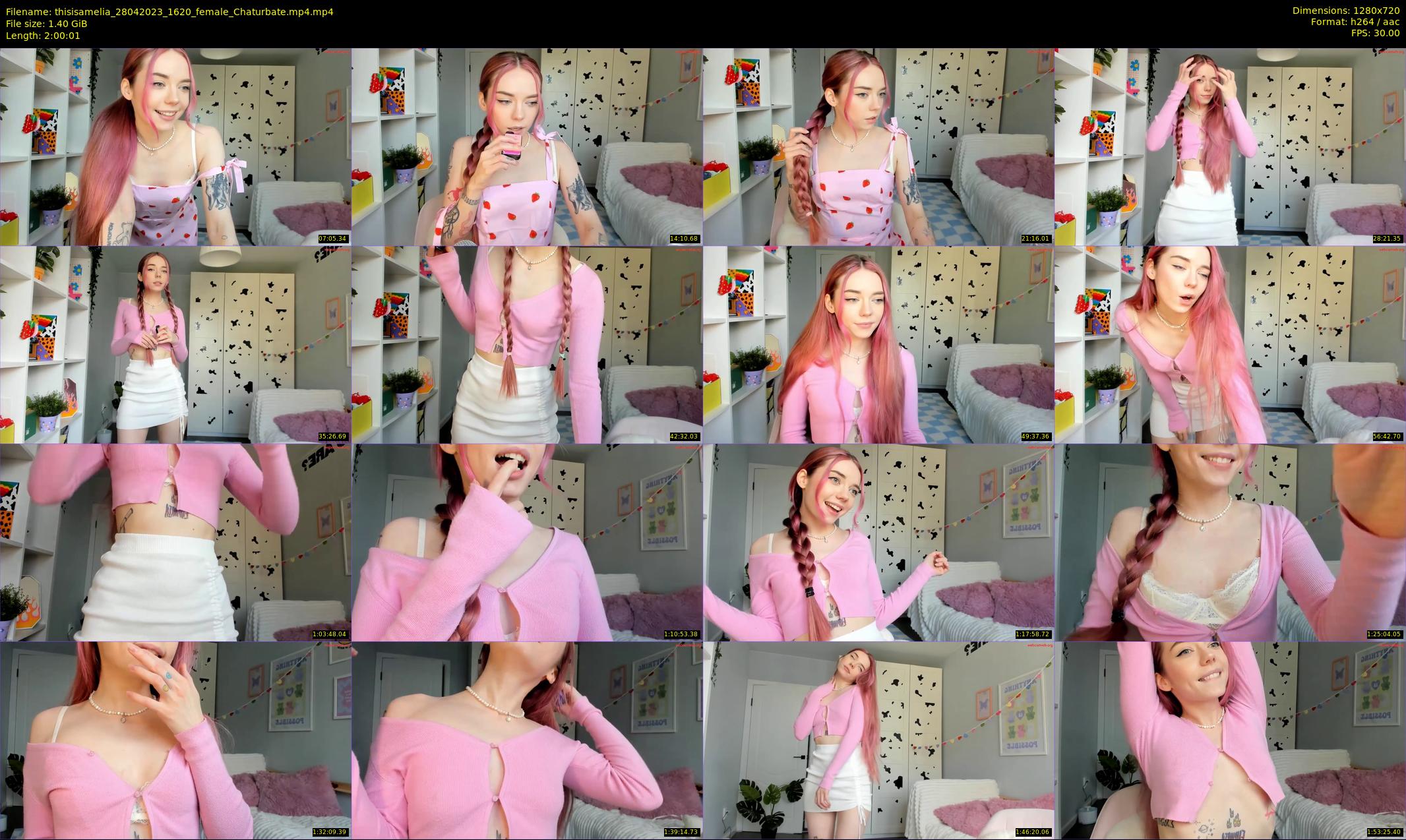 thisisamelia — 121 minute Chaturbate female cam show recording, 720p, Apr 28, 2023