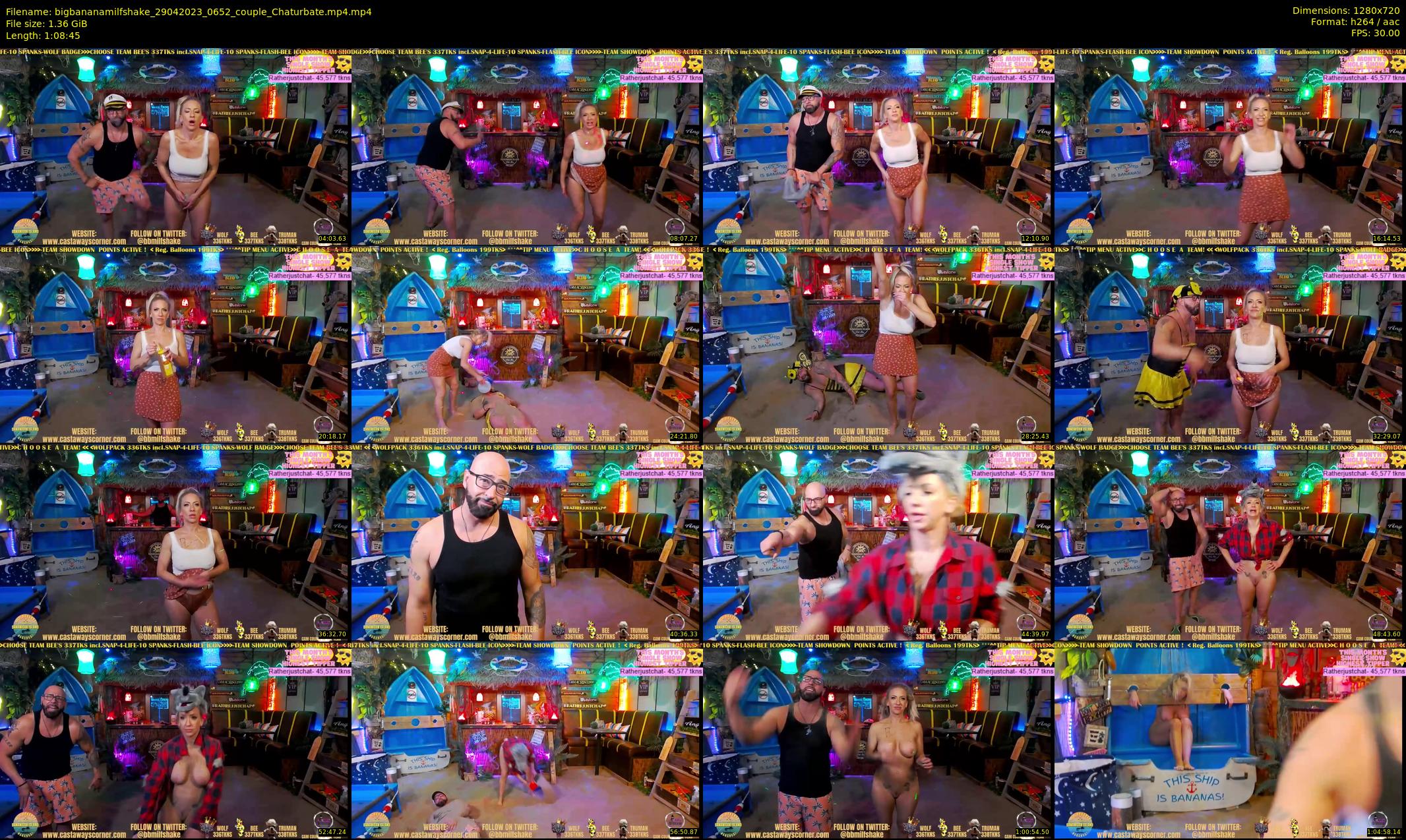 bigbananamilfshake — 69 minute Chaturbate couple cam show recording, 720p, Apr 29, 2023
