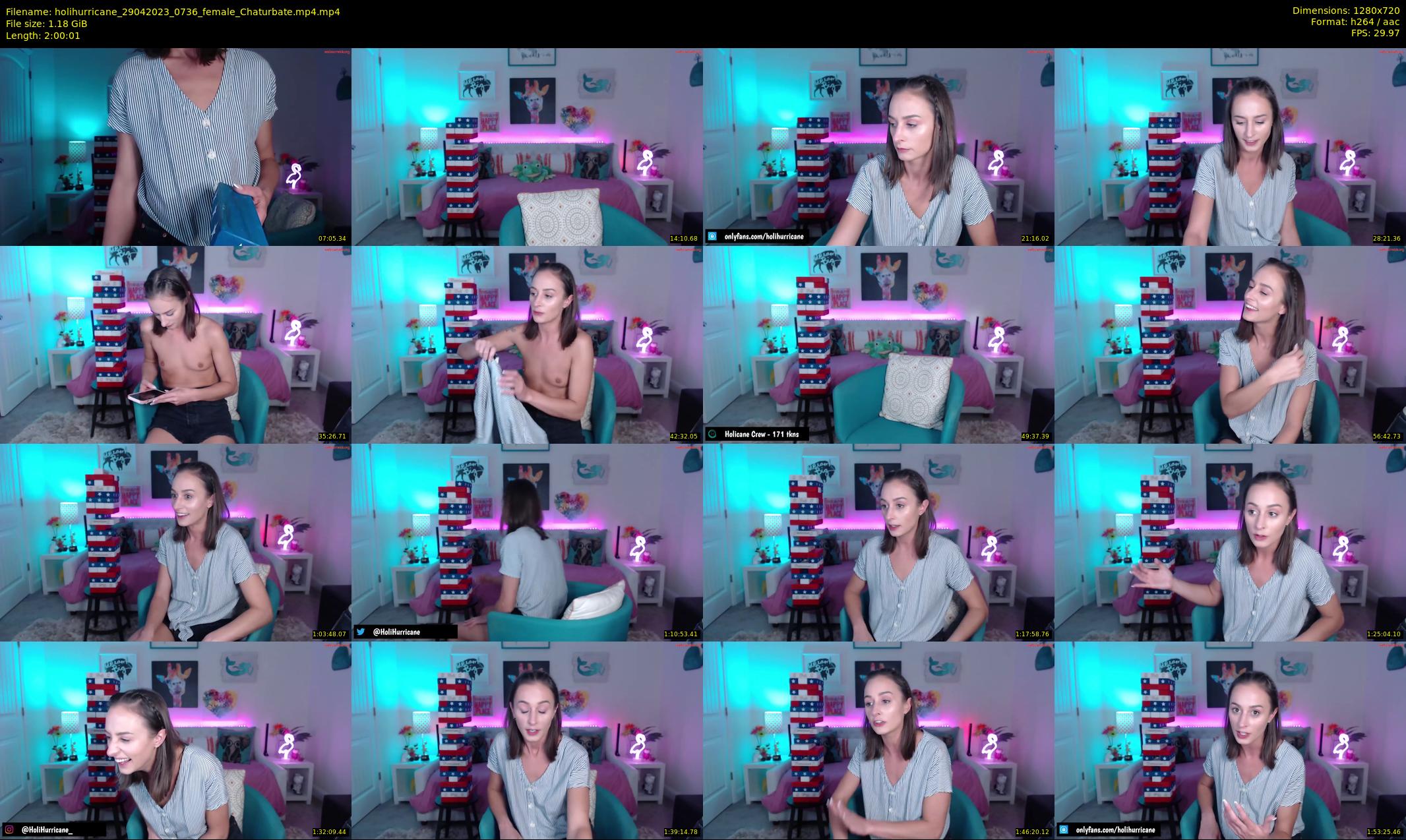 holihurricane — 121 minute Chaturbate female cam show recording, 720p, Apr 29, 2023