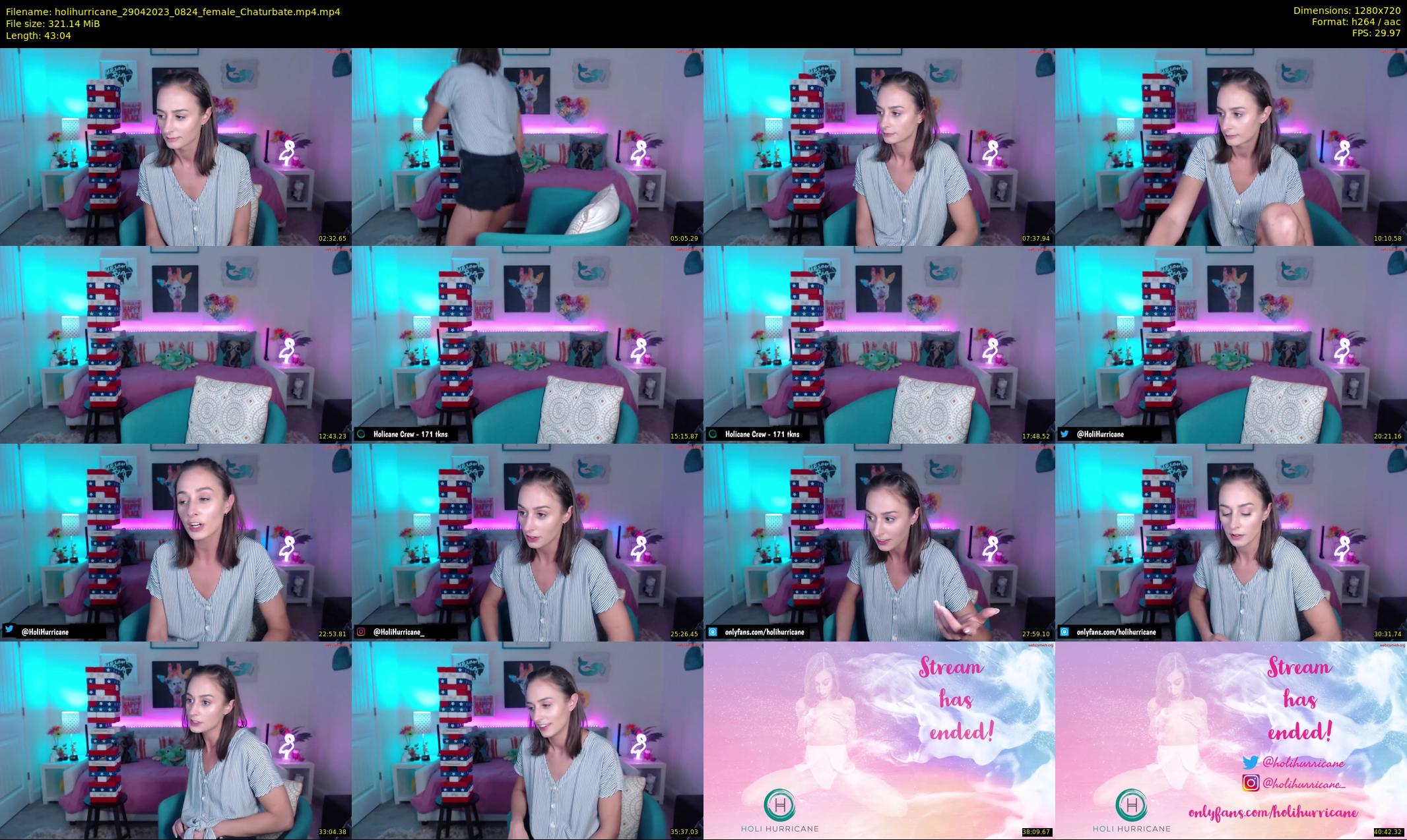 holihurricane — 44 minute Chaturbate female cam show recording, 720p, Apr 29, 2023