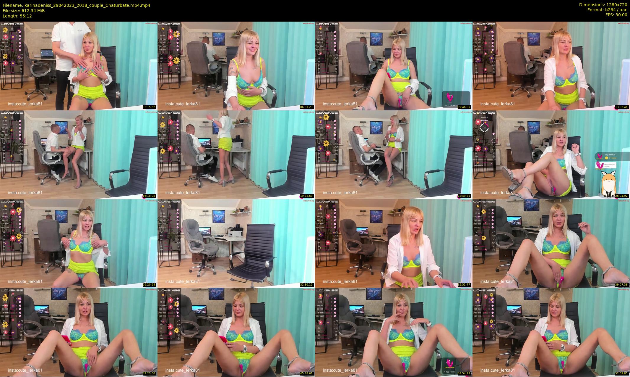 karinadeniss — 56 minute Chaturbate couple cam show recording, 720p, Apr 29, 2023