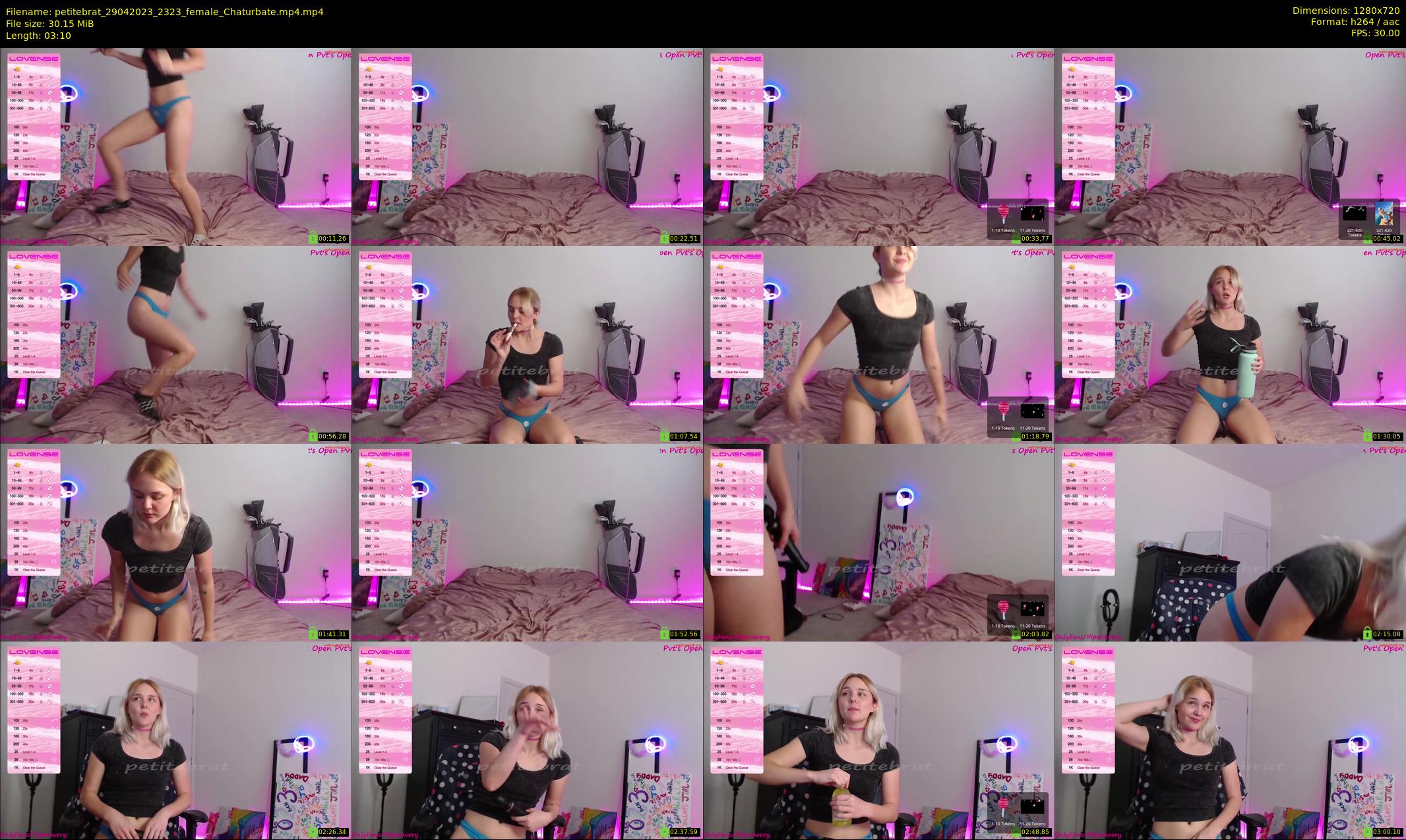 petitebrat — 4 minute Chaturbate female cam show recording, 720p, Apr 29, 2023