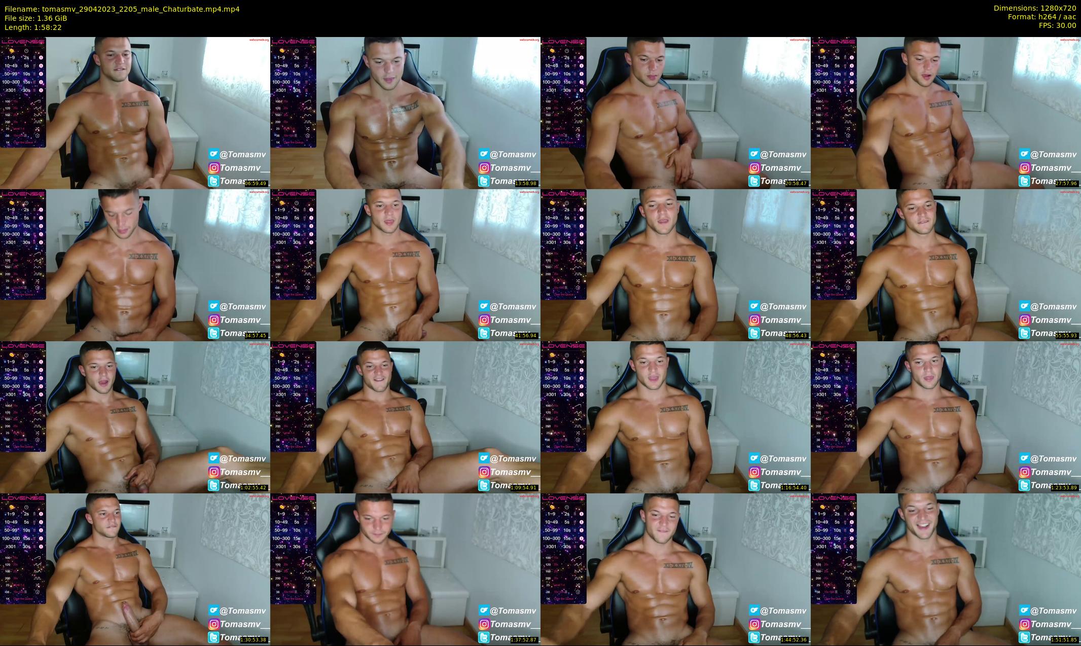 tomasmv — 119 minute Chaturbate male cam show recording, 720p, Apr 29, 2023
