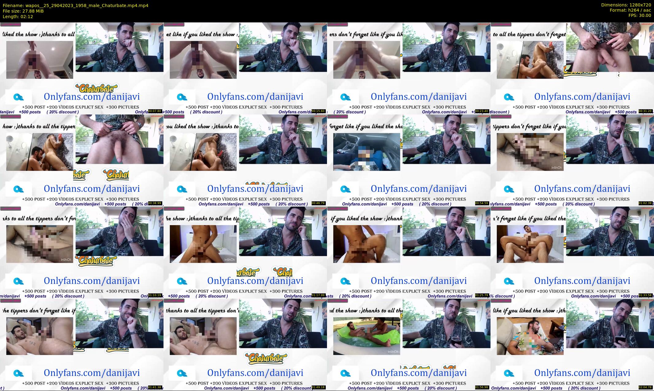 wapos__25 — 3 minute Chaturbate male cam show recording, 720p, Apr 29, 2023