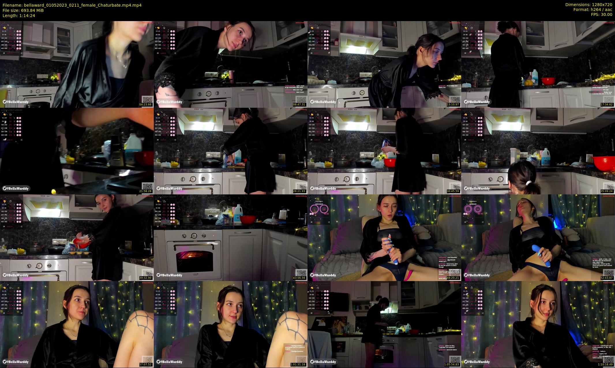 bellaward — 75 minute Chaturbate female cam show recording, 720p, May 1, 2023