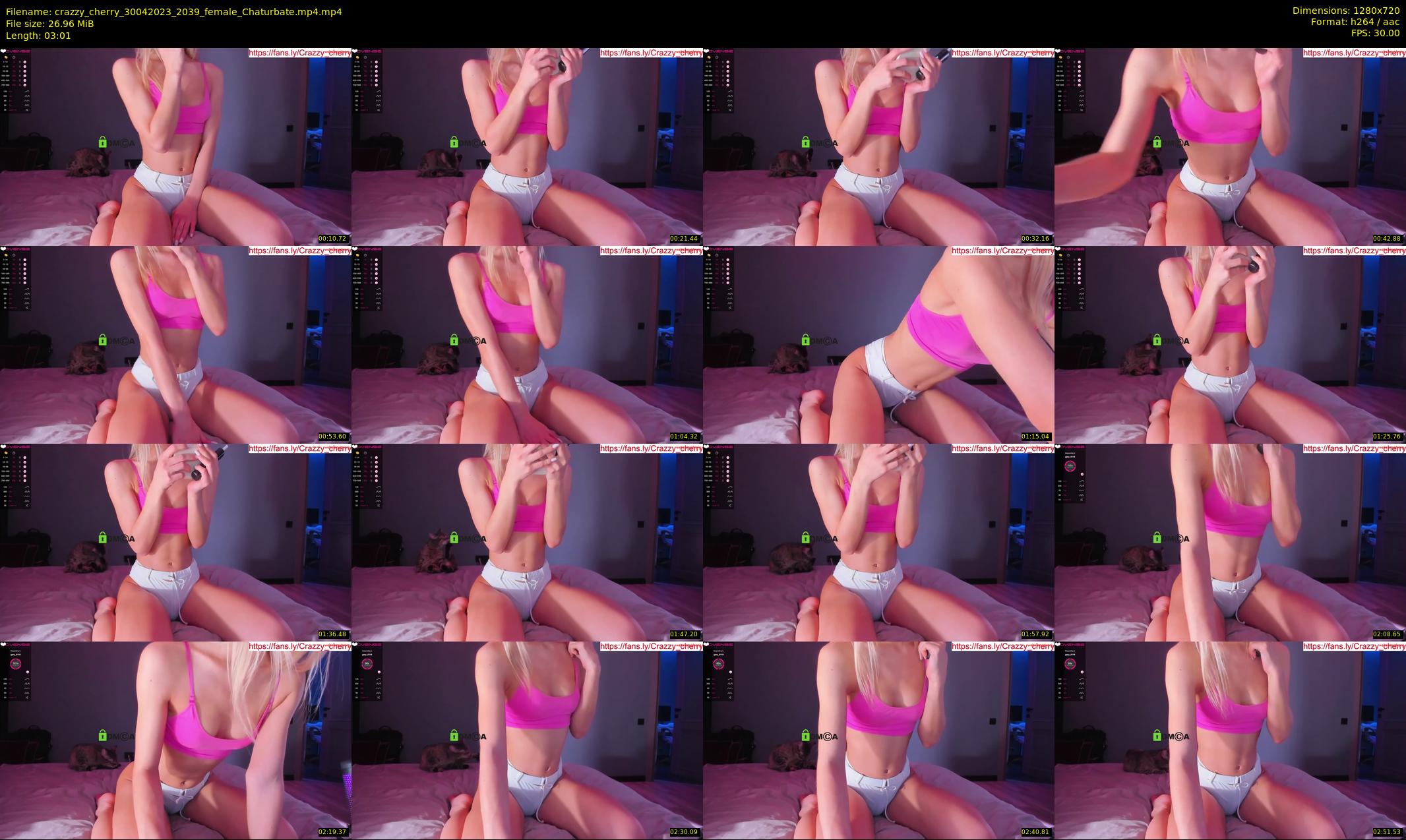crazzy_cherry — 4 minute Chaturbate female cam show recording, 720p, Apr 30, 2023