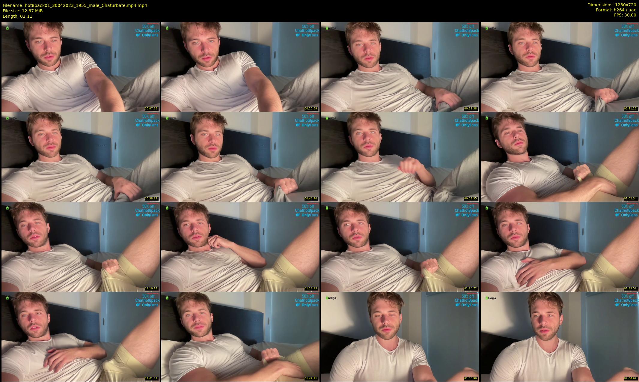 hot8pack01 — 3 minute Chaturbate male cam show recording, 720p, Apr 30, 2023