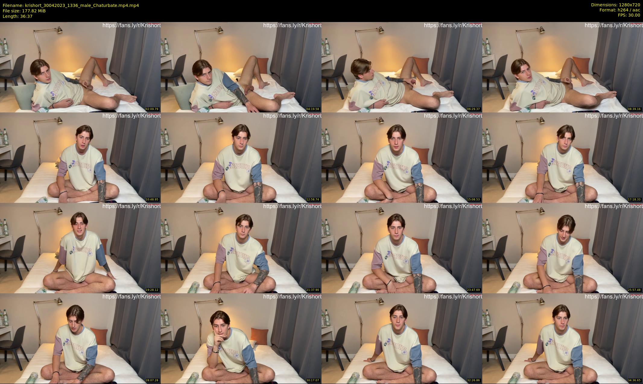 krishort — 37 minute Chaturbate male cam show recording, 720p, Apr 30, 2023