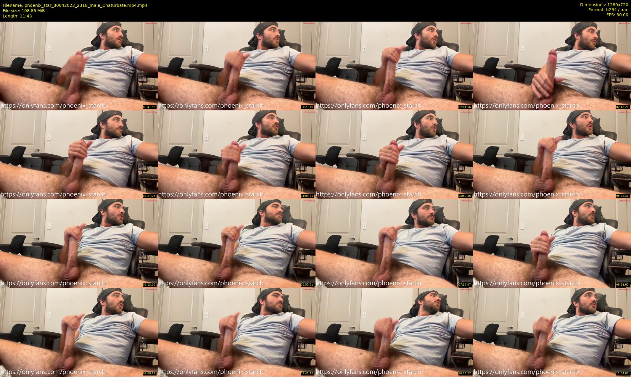 phoenix_star — 12 minute Chaturbate male cam show recording, 720p, Apr 30, 2023