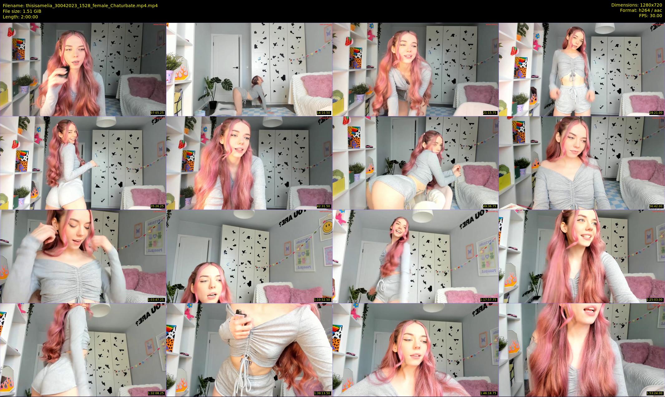 thisisamelia — 120 minute Chaturbate female cam show recording, 720p, Apr 30, 2023