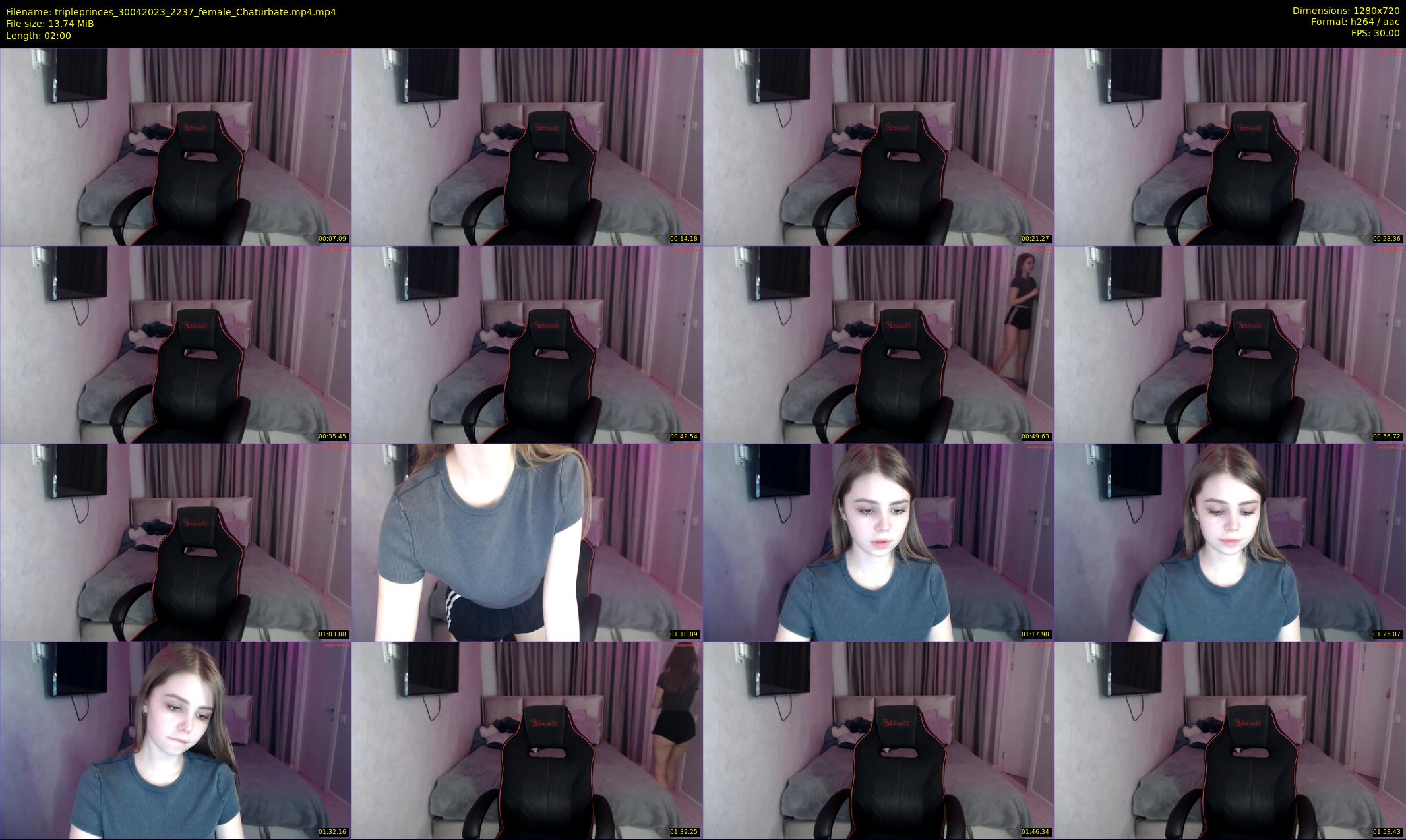 tripleprinces — 2 minute Chaturbate female cam show recording, 720p, Apr 30, 2023