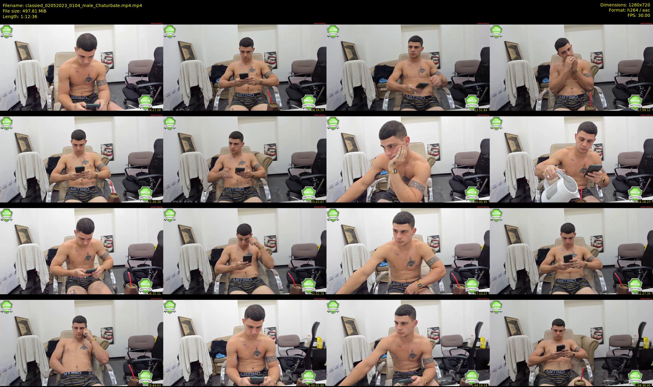 classied — 73 minute Chaturbate male cam show recording, 720p, May 2, 2023