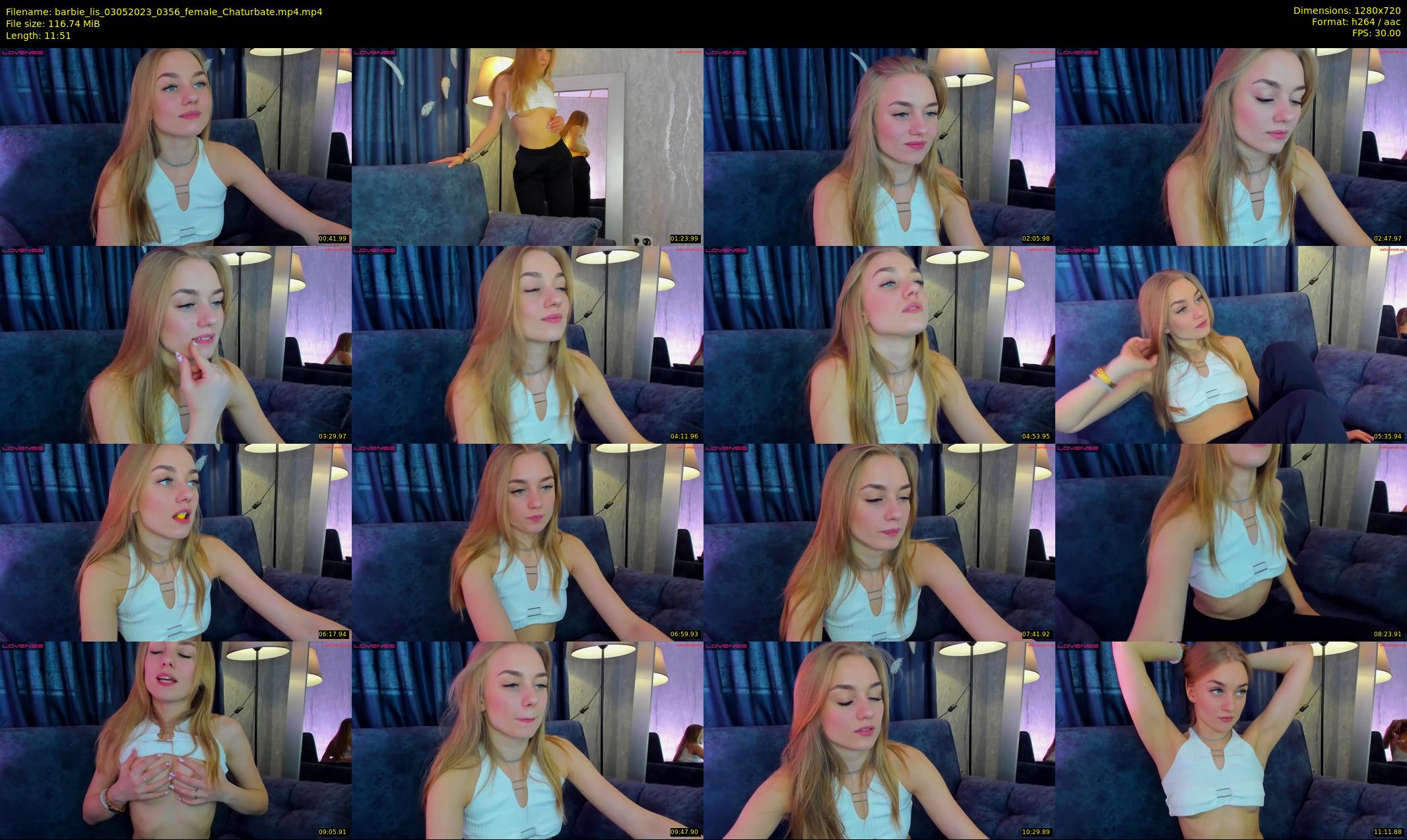 barbie_lis — 12 minute Chaturbate female cam show recording, 720p, May 3, 2023