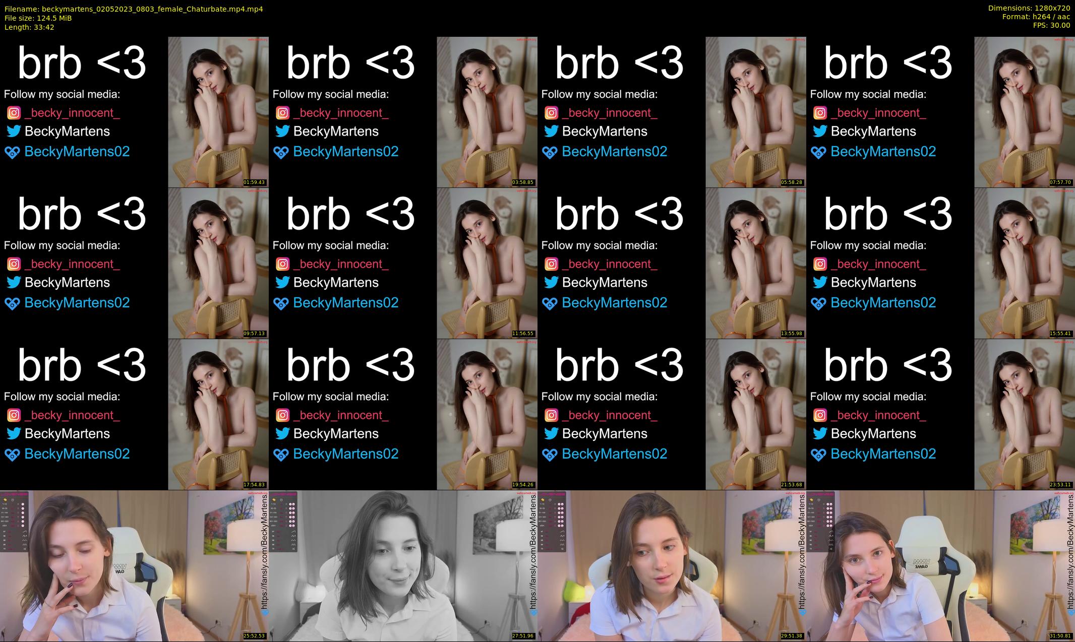 beckymartens — 34 minute Chaturbate female cam show recording, 720p, May 2, 2023