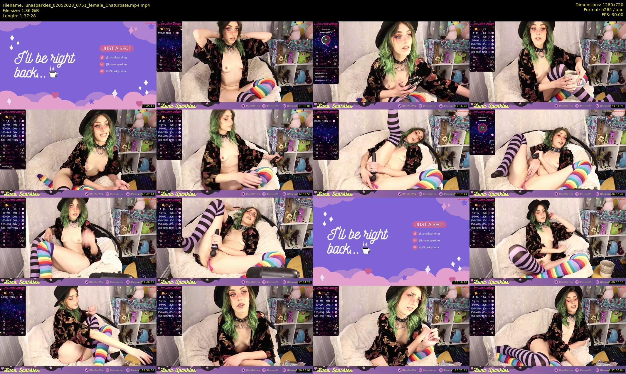 lunasparkles — 98 minute Chaturbate female cam show recording, 720p, May 2, 2023