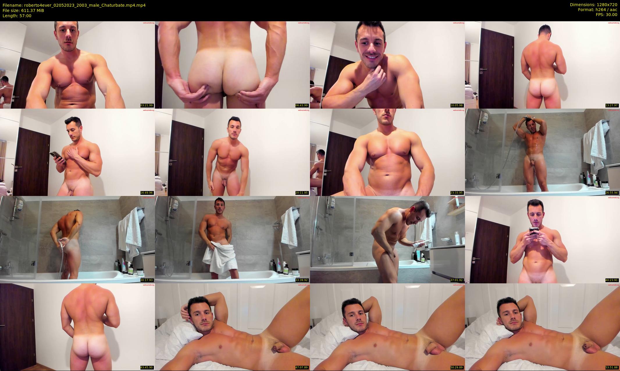 roberto4ever — 57 minute Chaturbate male cam show recording, 720p, May 2, 2023