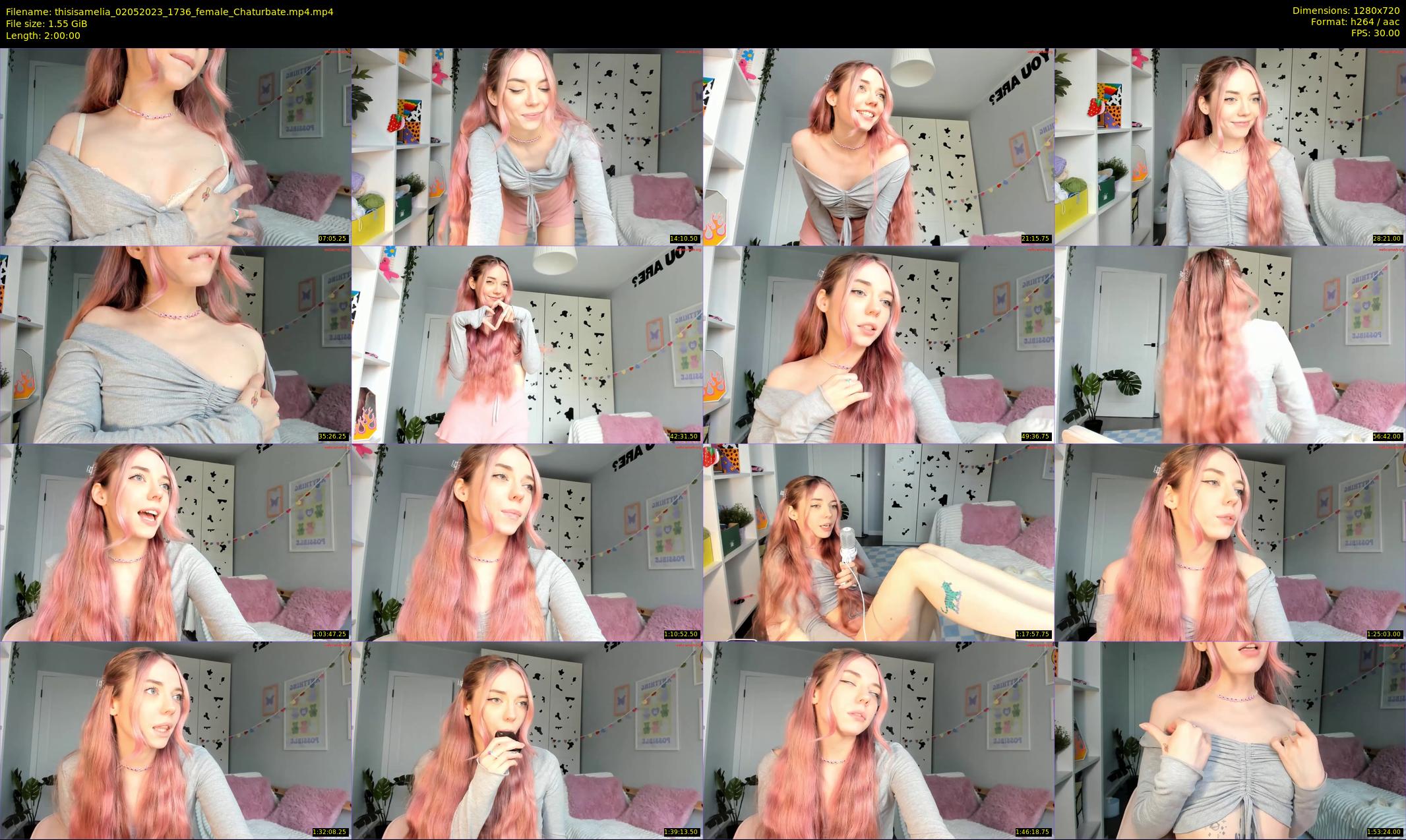 thisisamelia — 120 minute Chaturbate female cam show recording, 720p, May 2, 2023