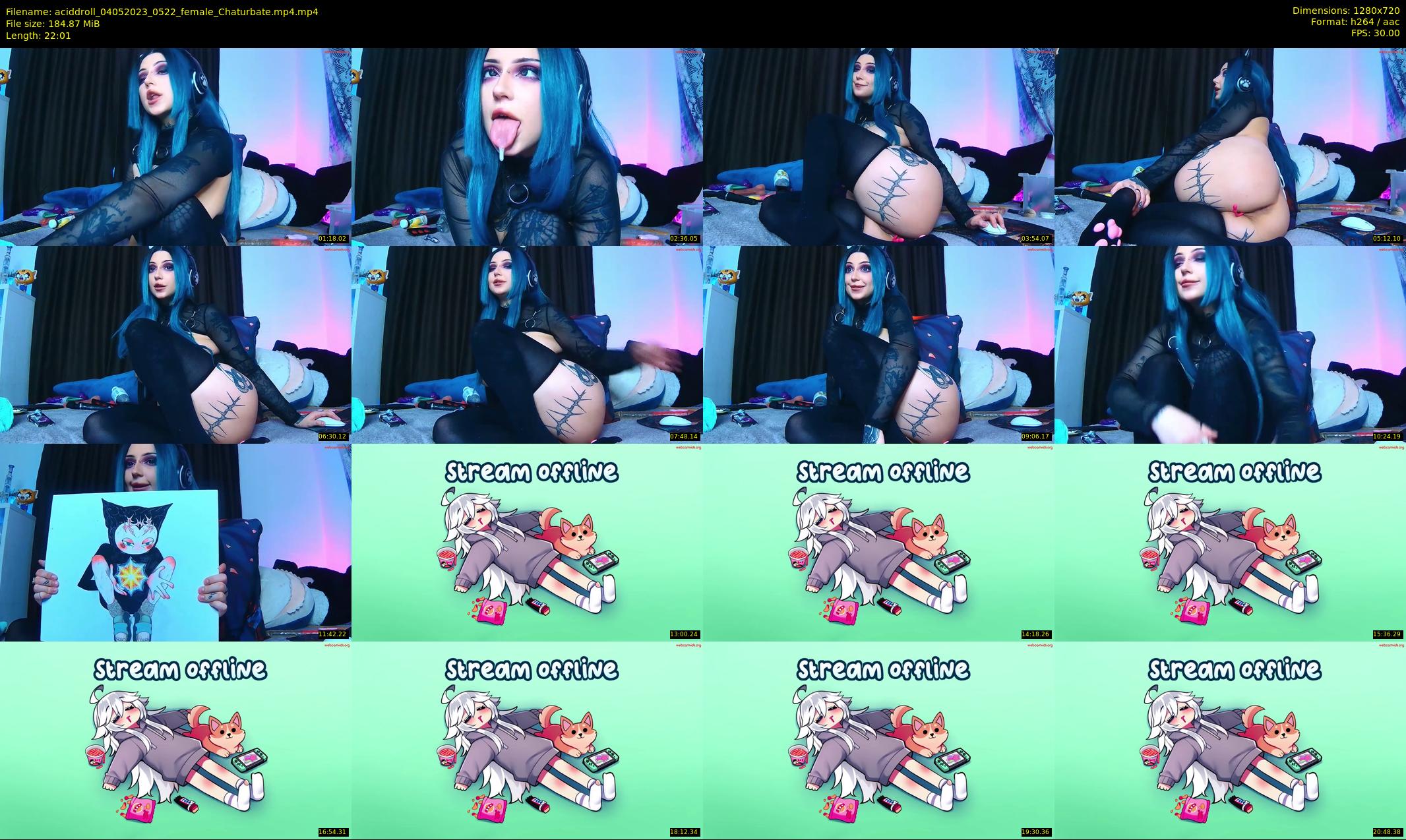 aciddroll — 23 minute Chaturbate female cam show recording, 720p, May 4, 2023