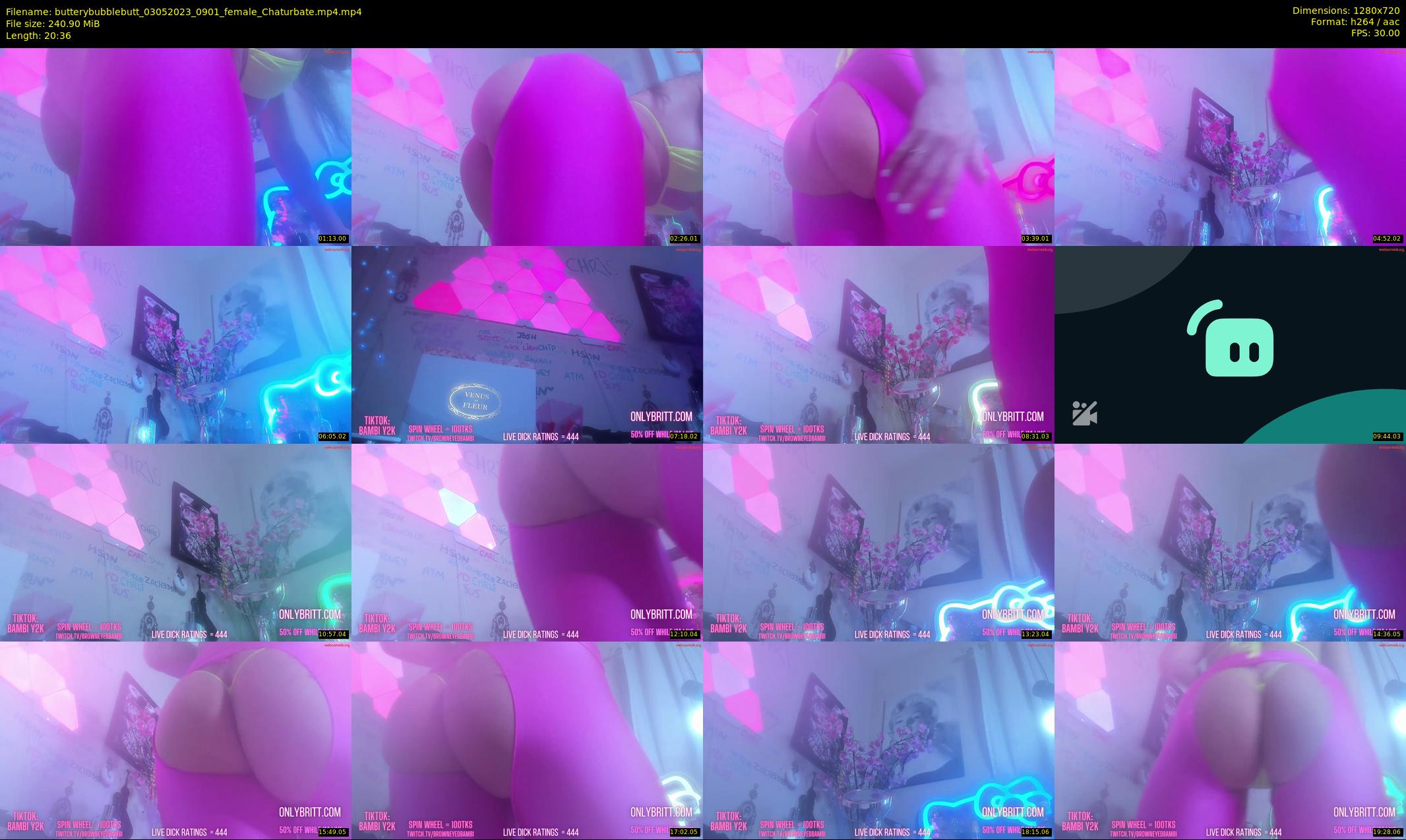 butterybubblebutt — 21 minute Chaturbate couple cam show recording, 720p, May 3, 2023
