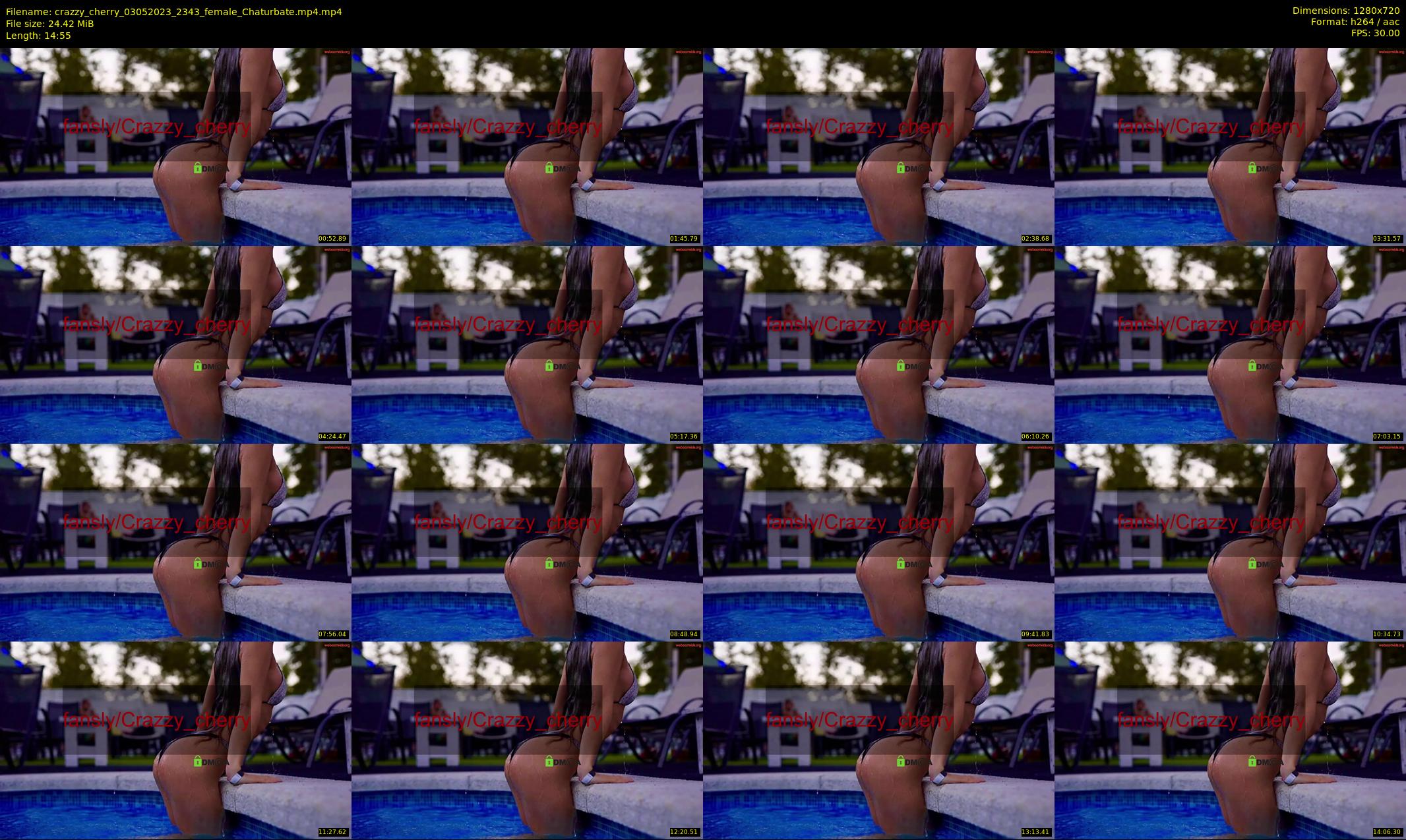crazzy_cherry — 15 minute Chaturbate female cam show recording, 720p, May 3, 2023