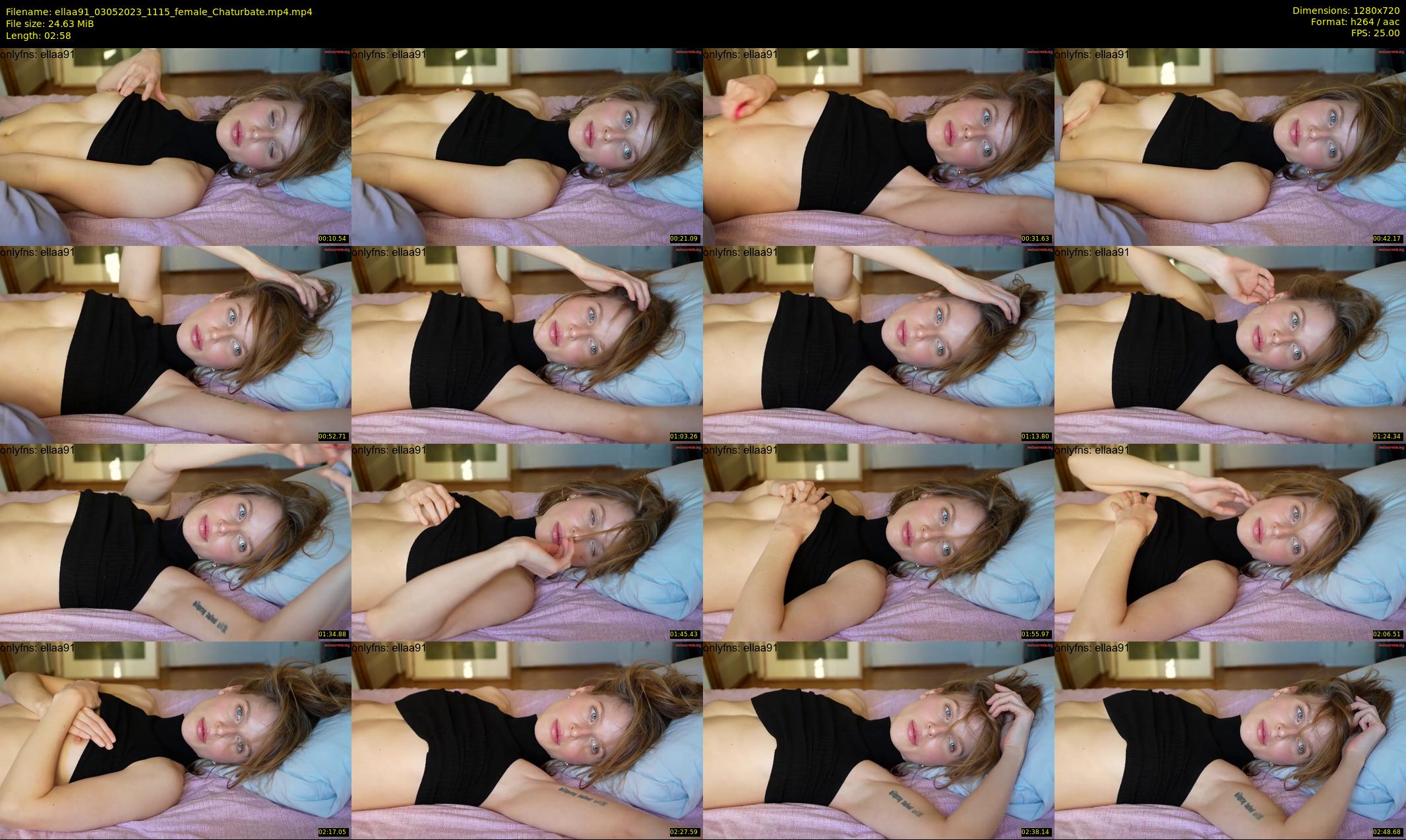 ellaa91 — 3 minute Chaturbate female cam show recording, 720p, May 3, 2023