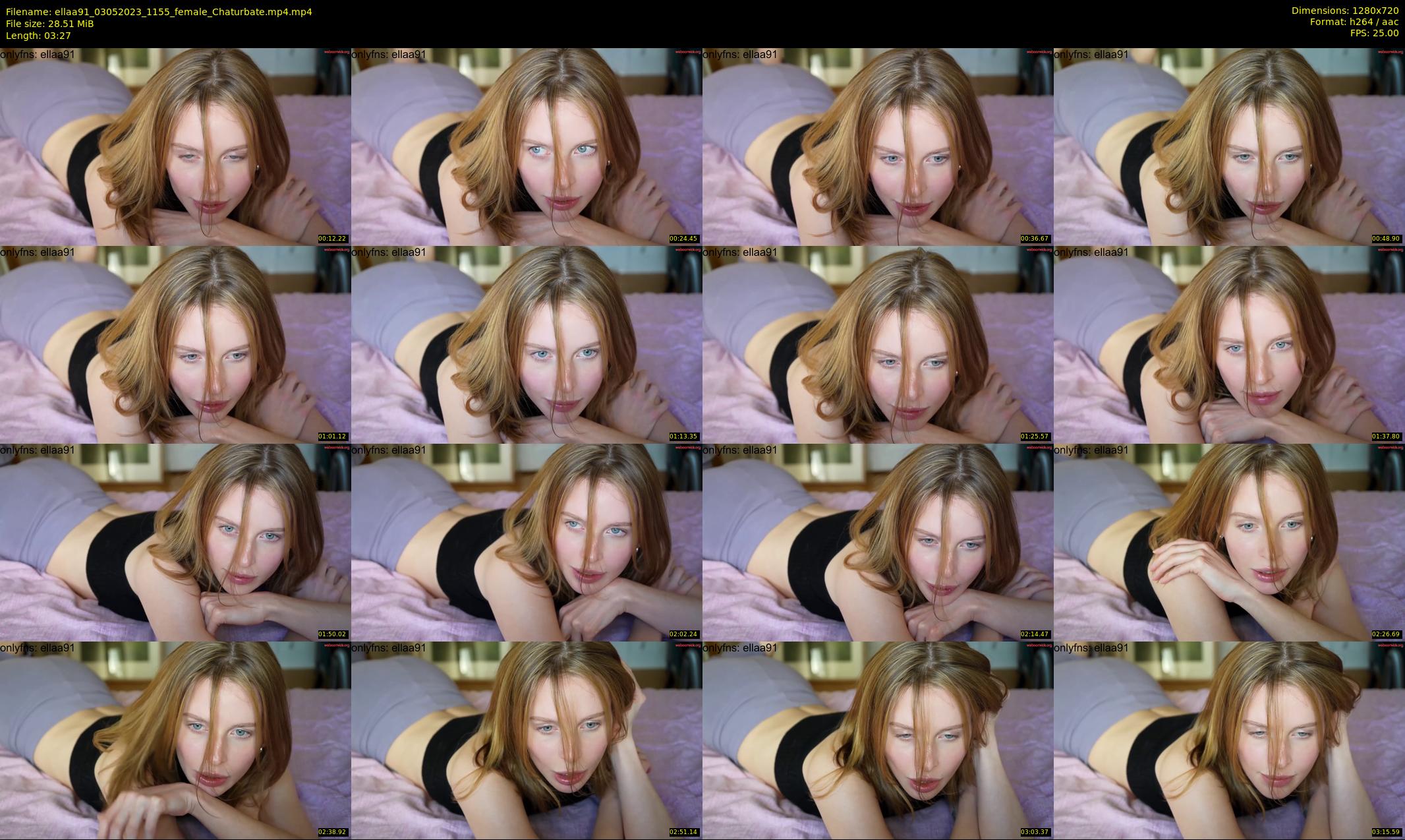ellaa91 — 4 minute Chaturbate female cam show recording, 720p, May 3, 2023