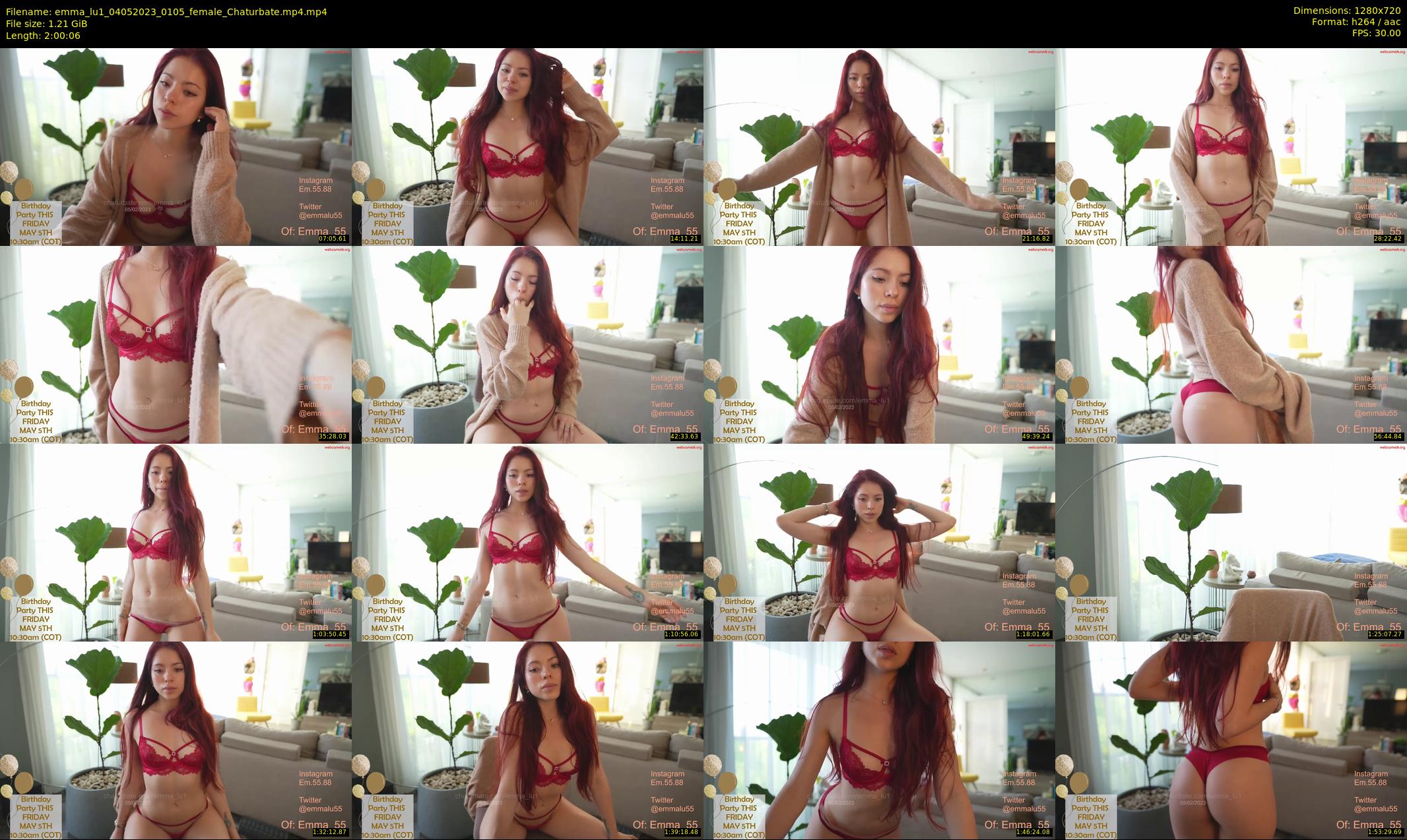 emma_lu1 — 121 minute Chaturbate female cam show recording, 720p, May 4, 2023