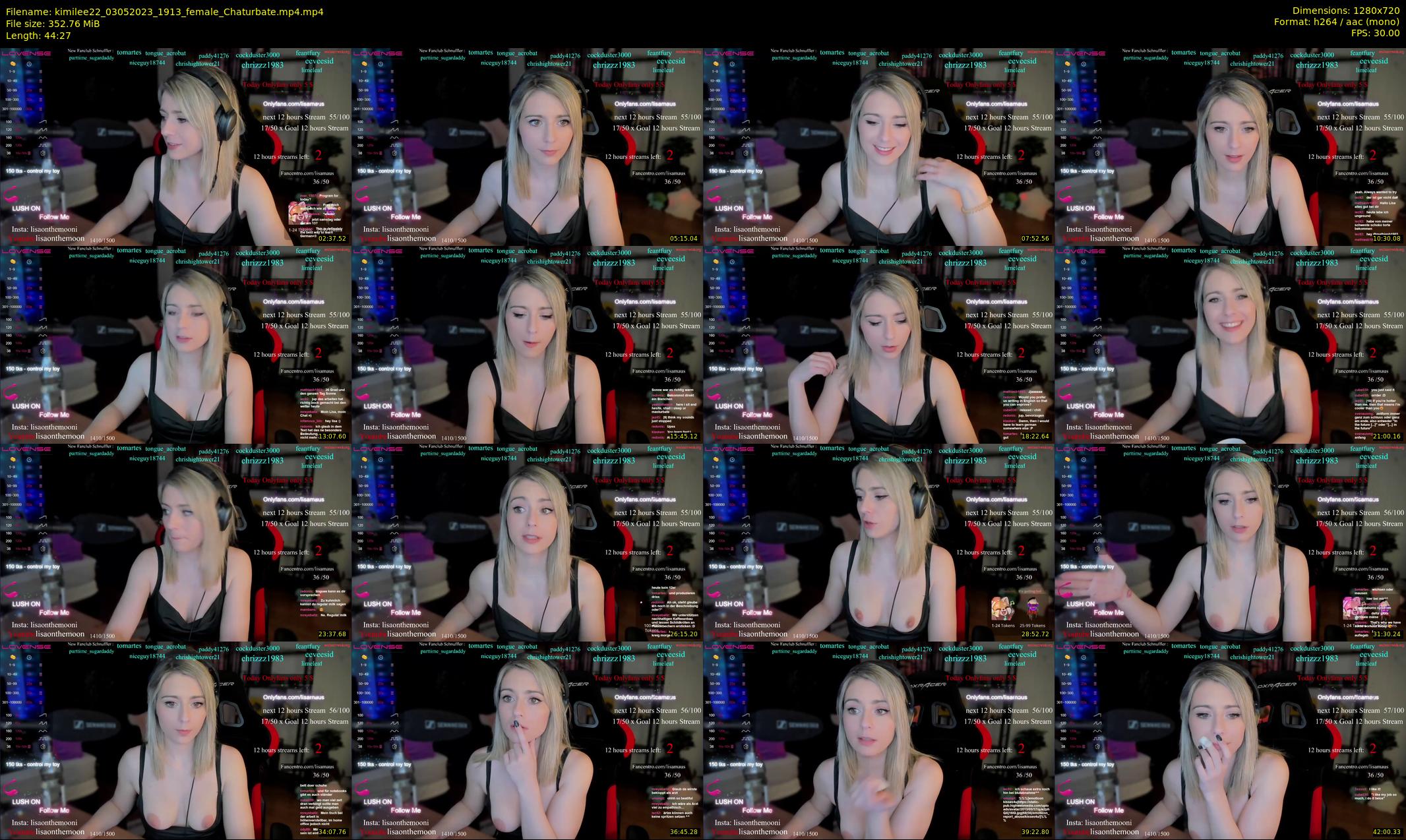 kimilee22 — 45 minute Chaturbate female cam show recording, 720p, May 3, 2023