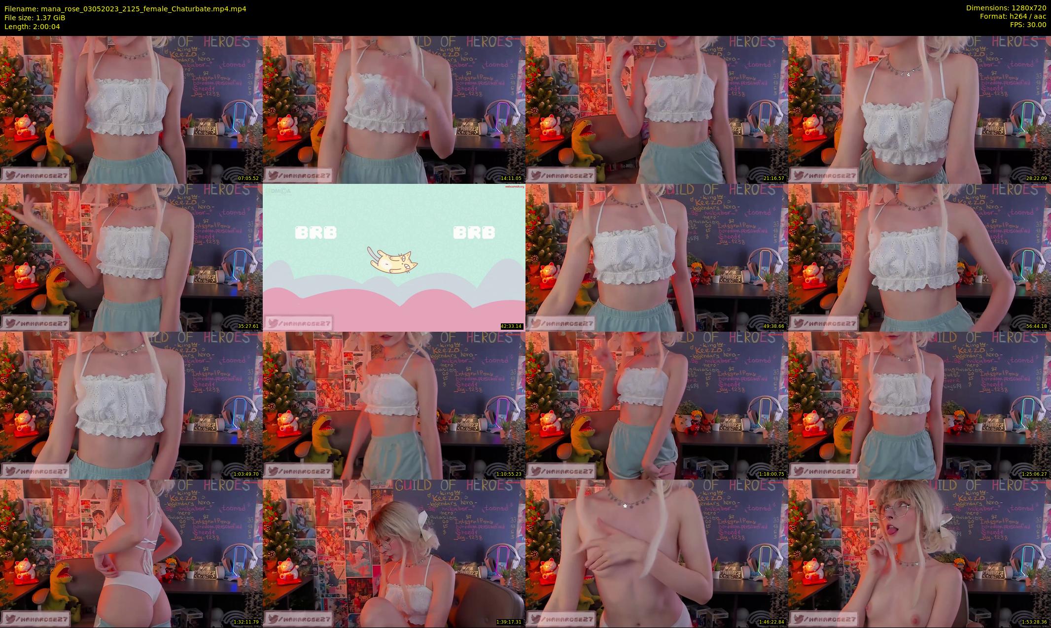 mana_rose — 121 minute Chaturbate female cam show recording, 720p, May 3, 2023