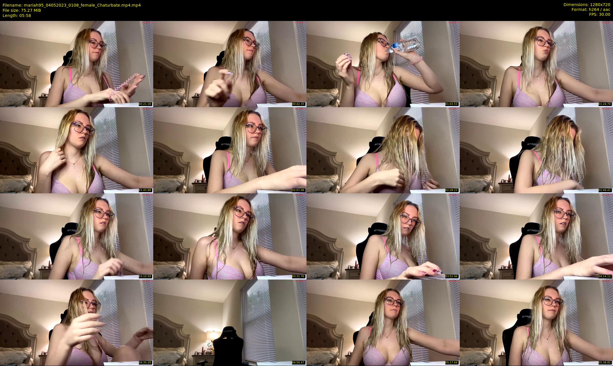 mariah95 — 6 minute Chaturbate female cam show recording, 720p, May 4, 2023