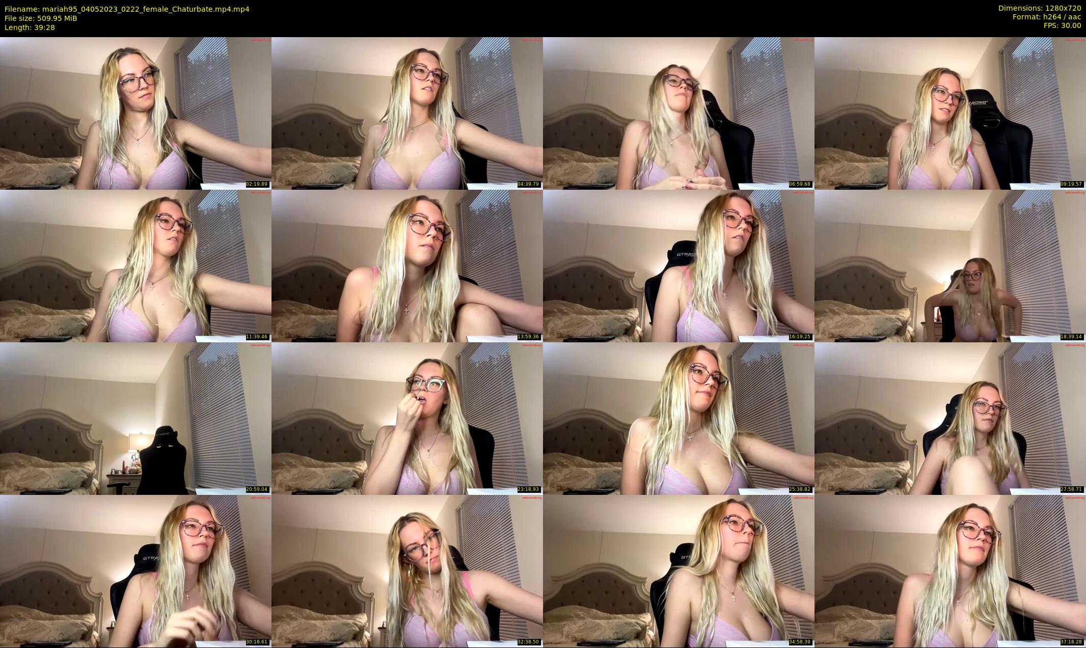 mariah95 — 40 minute Chaturbate female cam show recording, 720p, May 4, 2023
