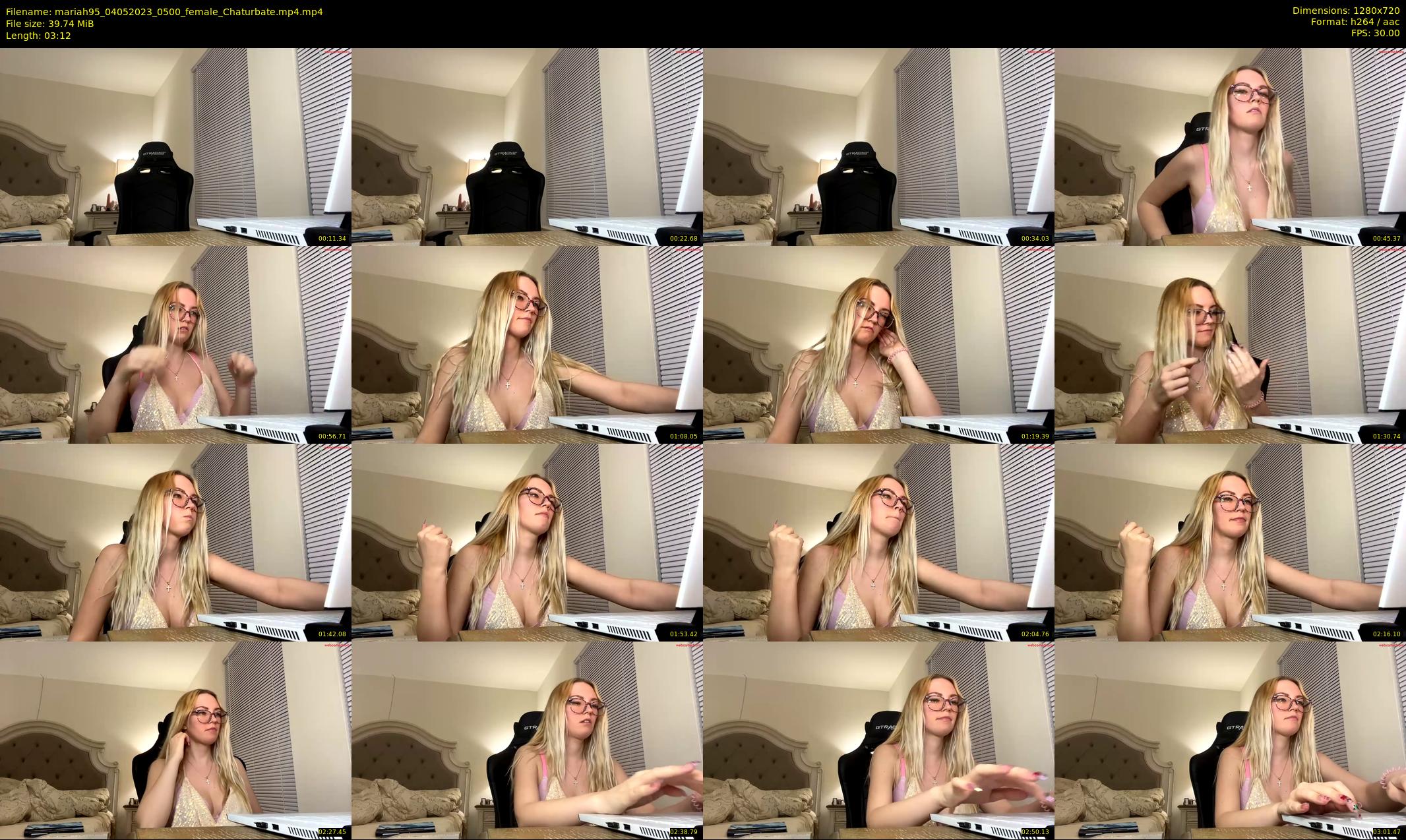 mariah95 — 4 minute Chaturbate female cam show recording, 720p, May 4, 2023