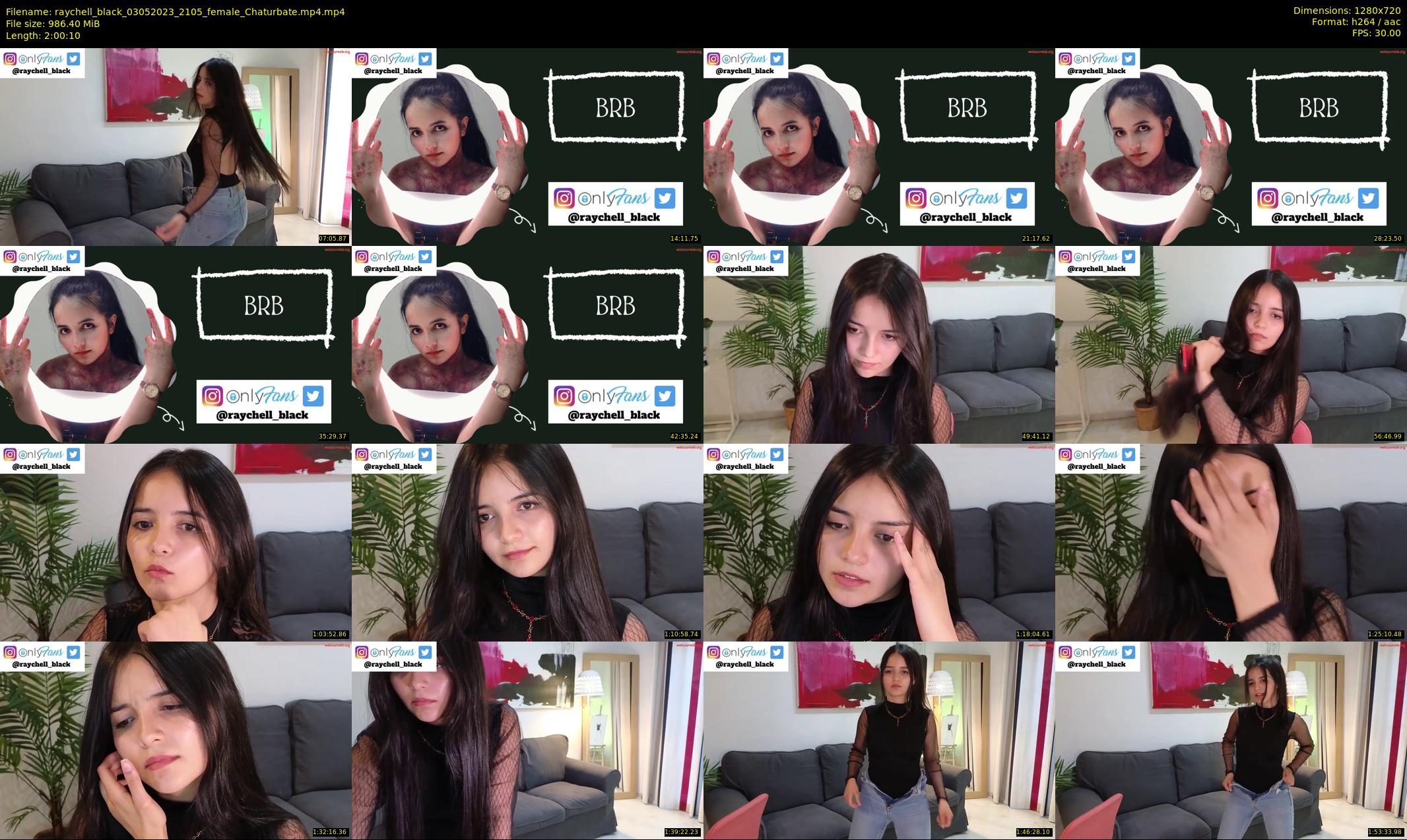 raychell_black — 121 minute Chaturbate female cam show recording, 720p, May 3, 2023