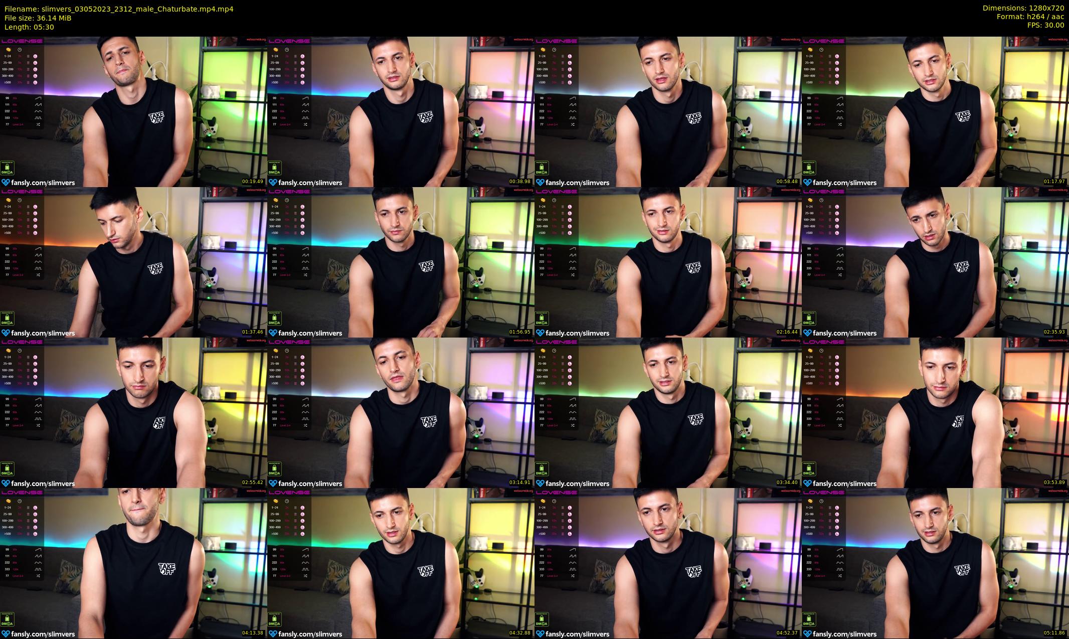 slimvers — 6 minute Chaturbate male cam show recording, 720p, May 3, 2023
