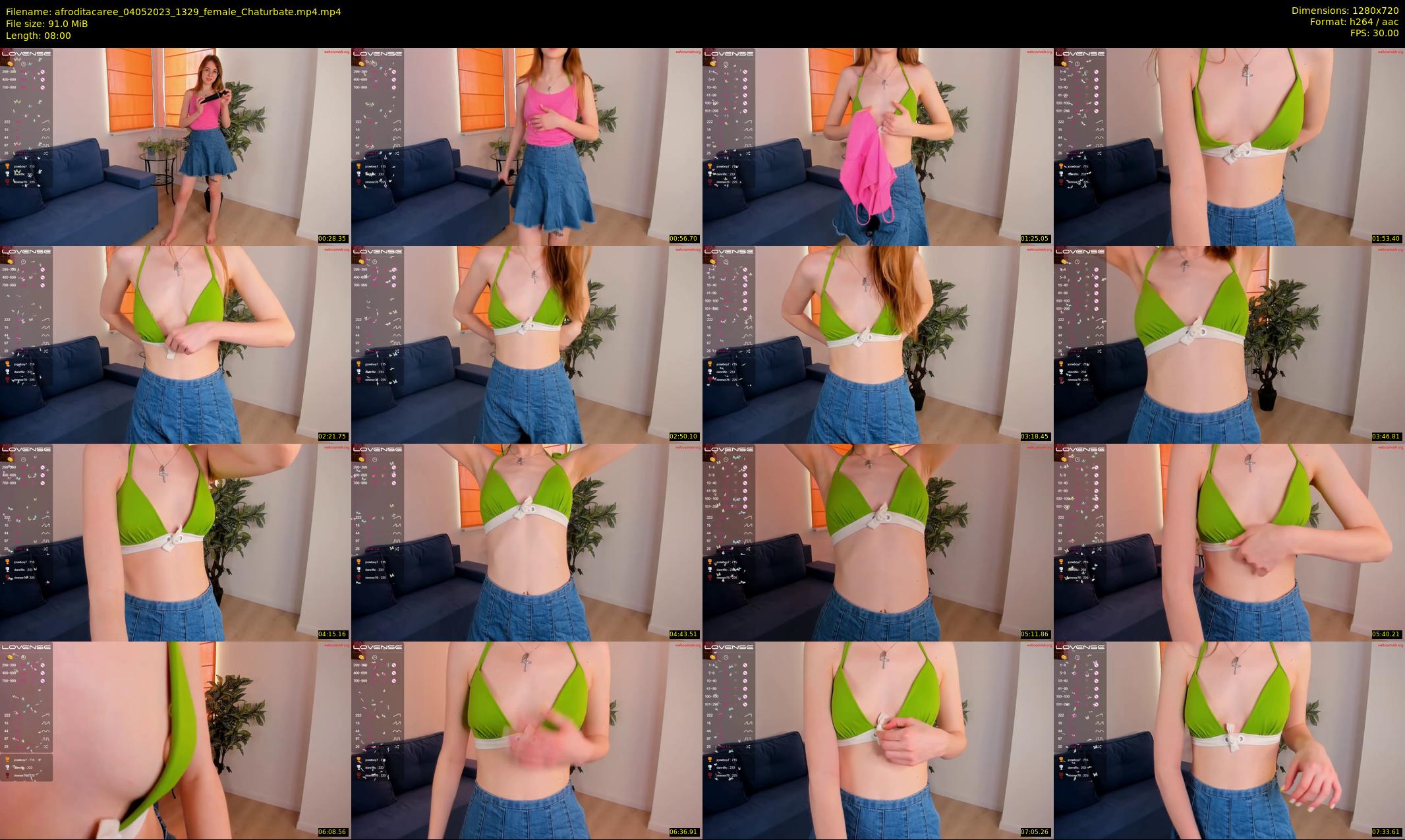 afroditacaree — 8 minute Chaturbate female cam show recording, 720p, May 4, 2023