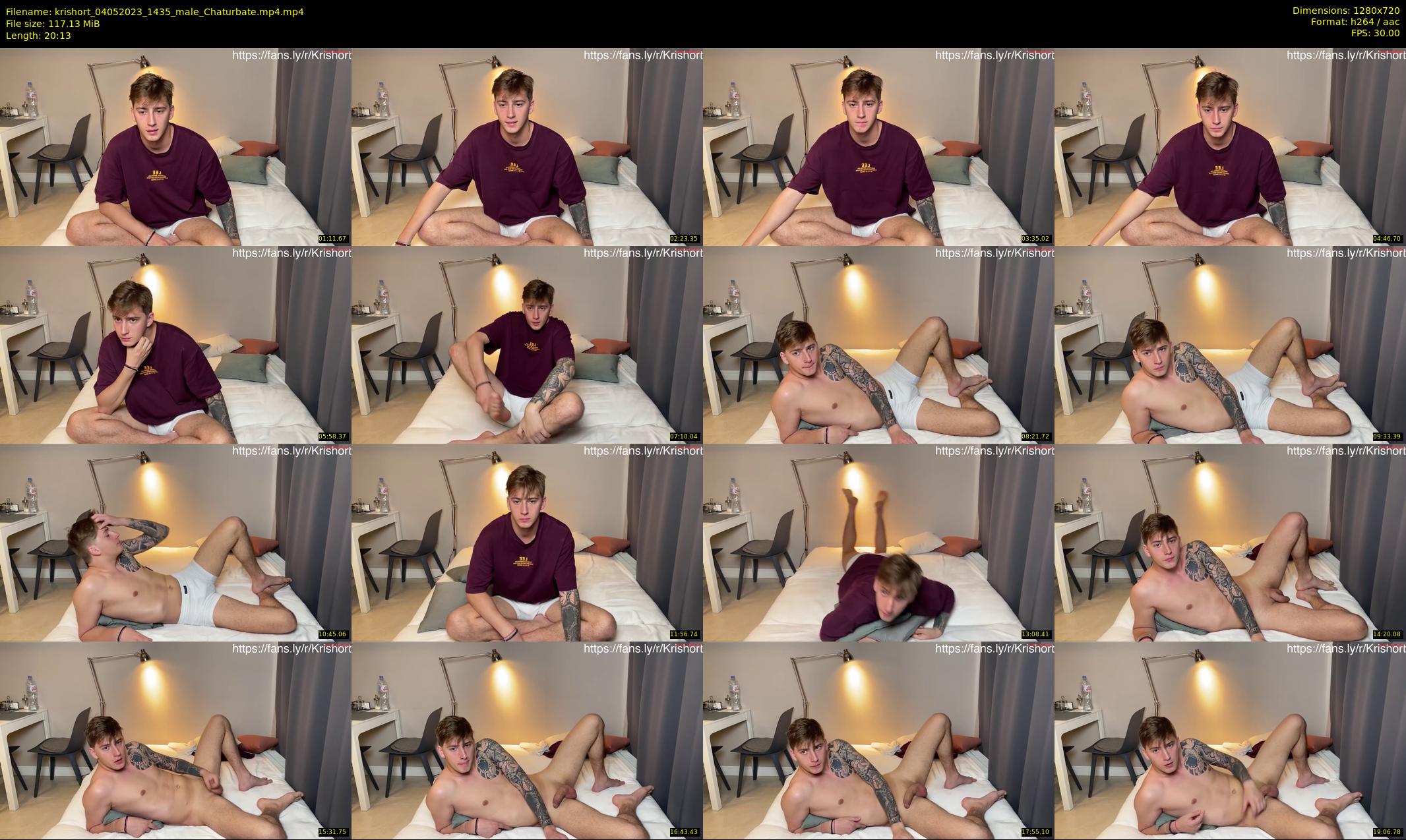krishort — 21 minute Chaturbate male cam show recording, 720p, May 4, 2023