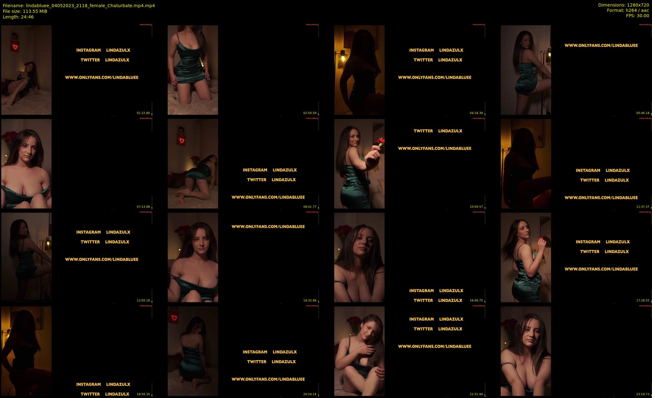 lindabluee — 25 minute Chaturbate female cam show recording, 720p, May 4, 2023