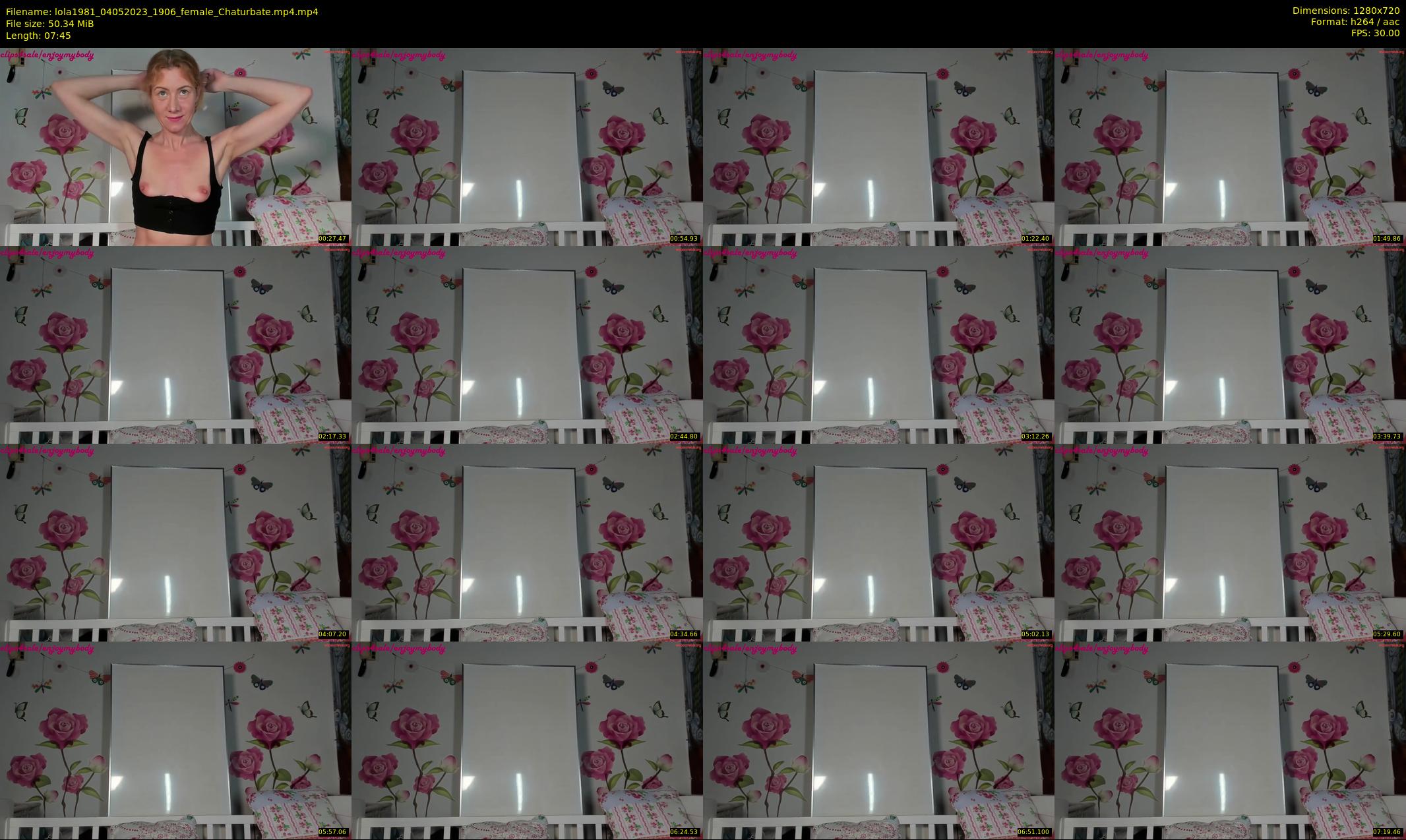 lola1981 — 8 minute Chaturbate female cam show recording, 720p, May 4, 2023
